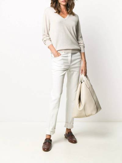 Brunello Cucinelli long-sleeve fitted jumper outlook