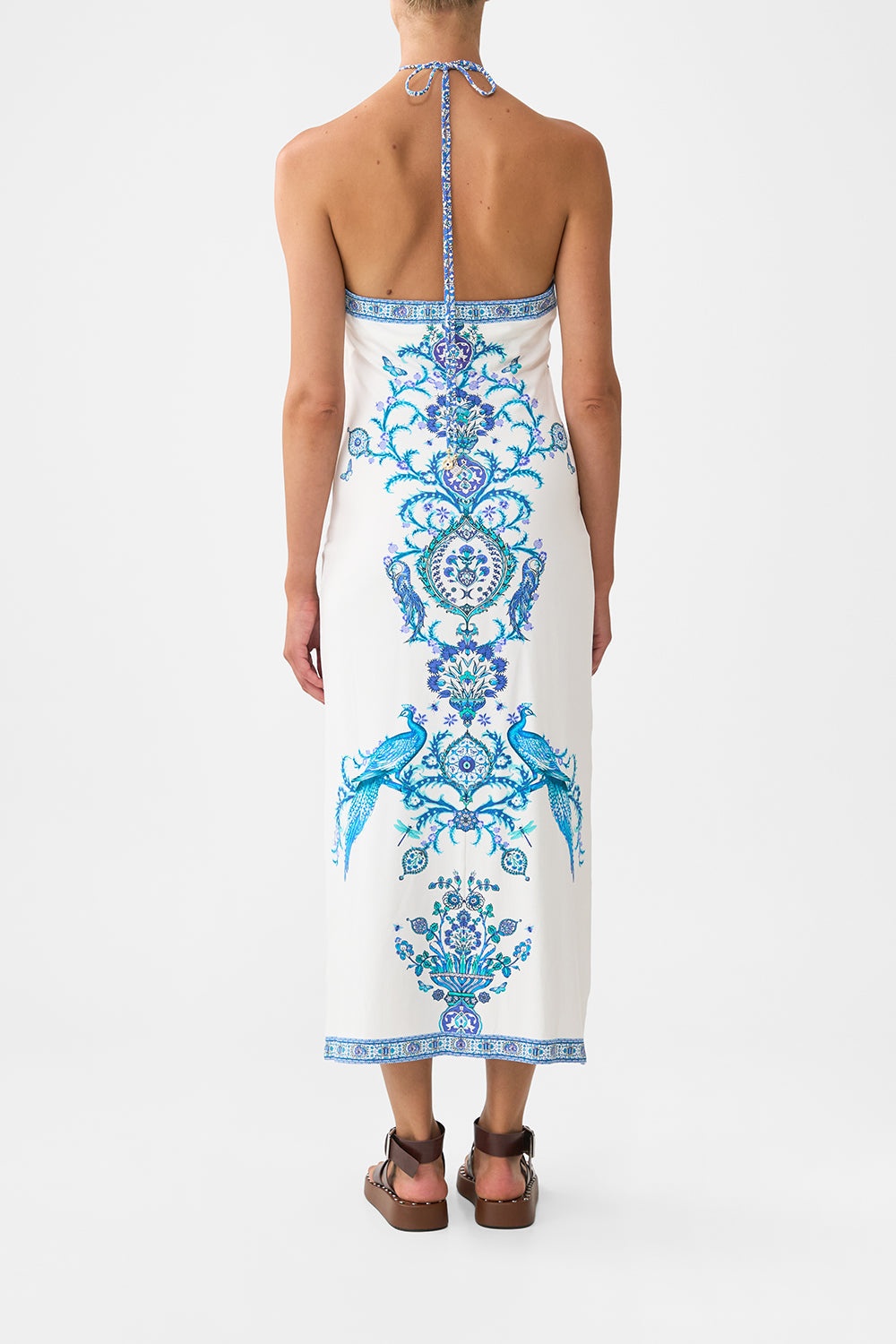 LONG JERSEY HALTER DRESS - 3