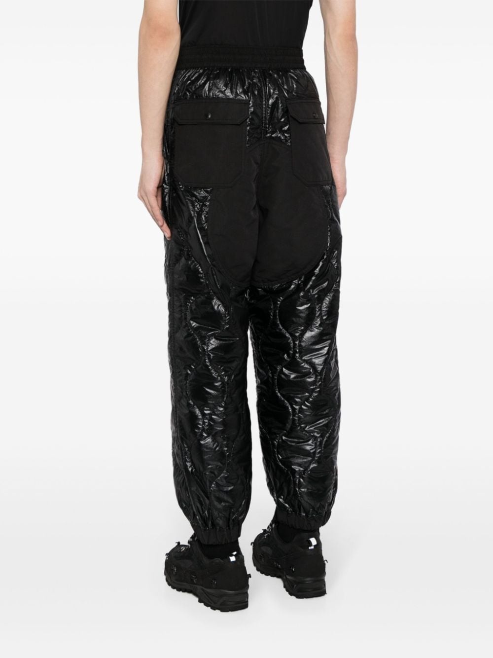 quilted straight-leg trousers - 4