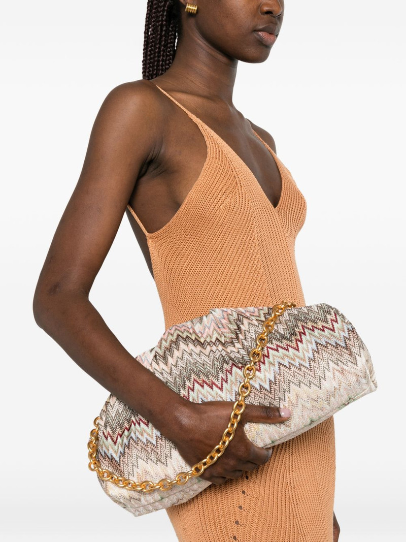 Missoni Raschel zig-zag pattern clutch bag outlook