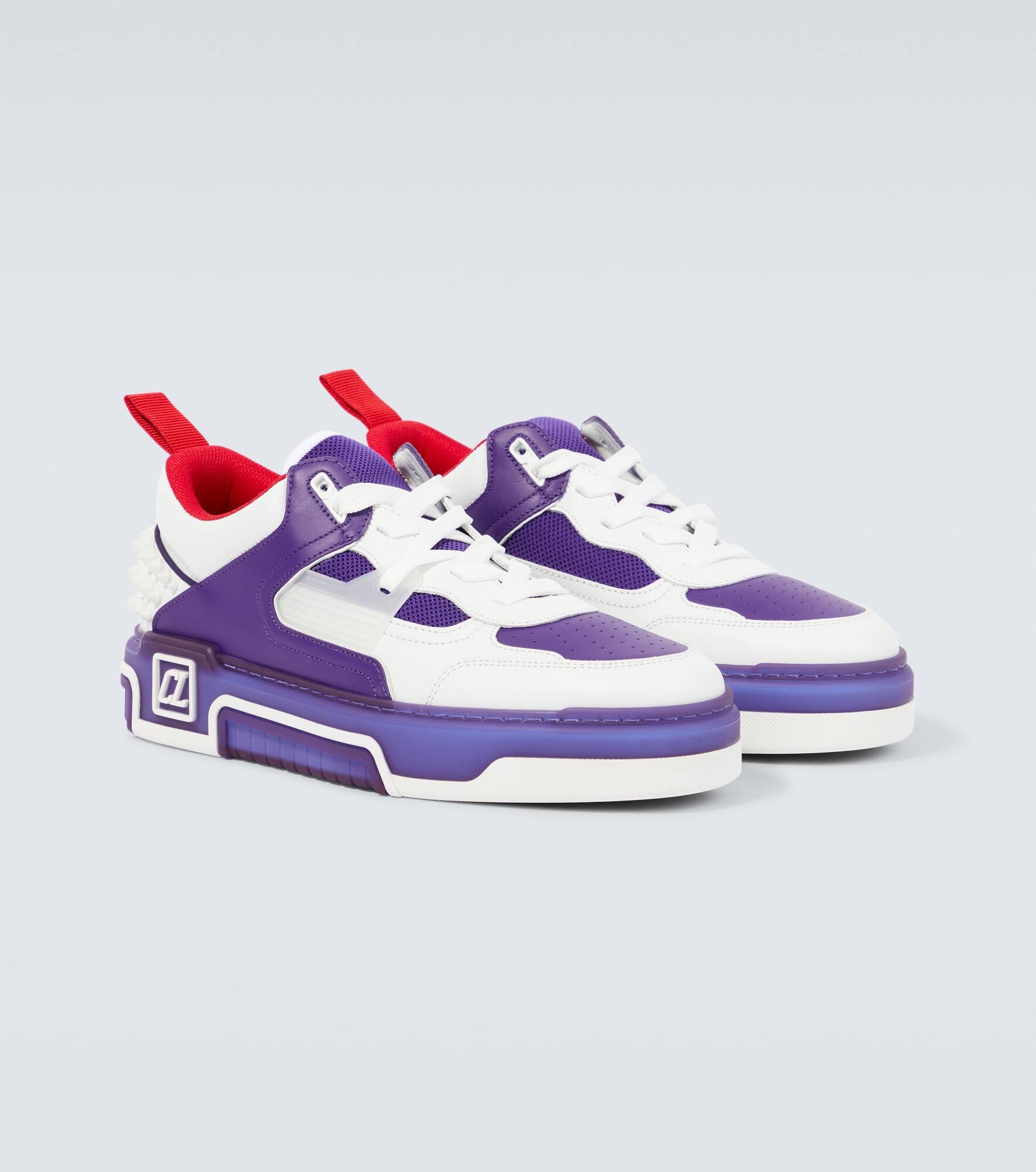 Astroloubi leather-trimmed sneakers - 5