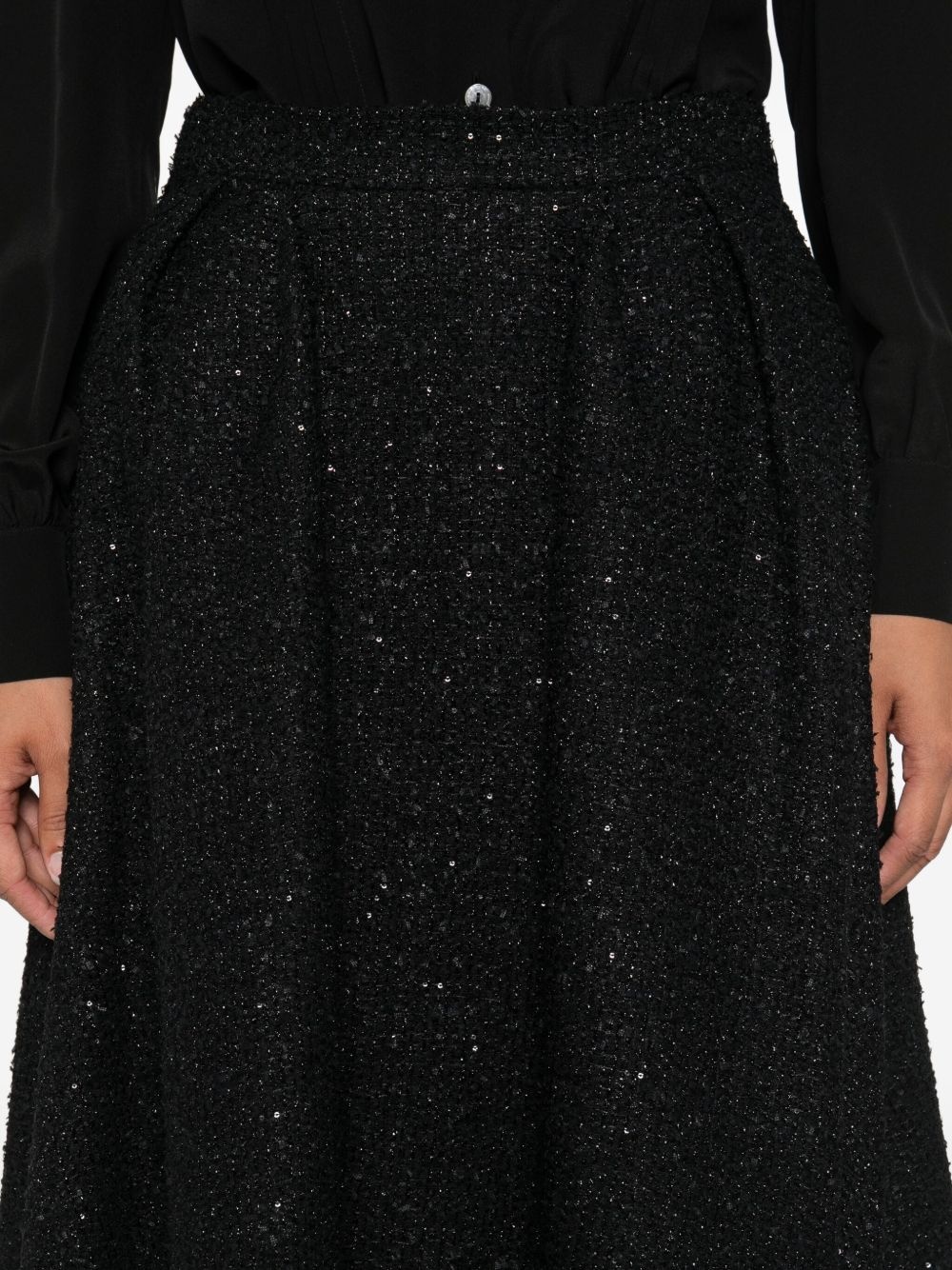 sequin-embellished pleated skirt - 5