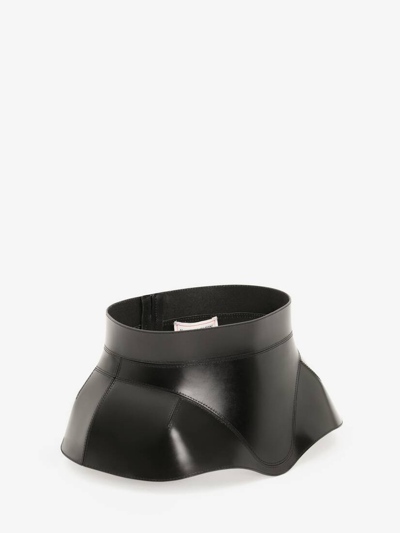 Alexander McQueen Women's Leather Articulated Corset Belt in Black outlook