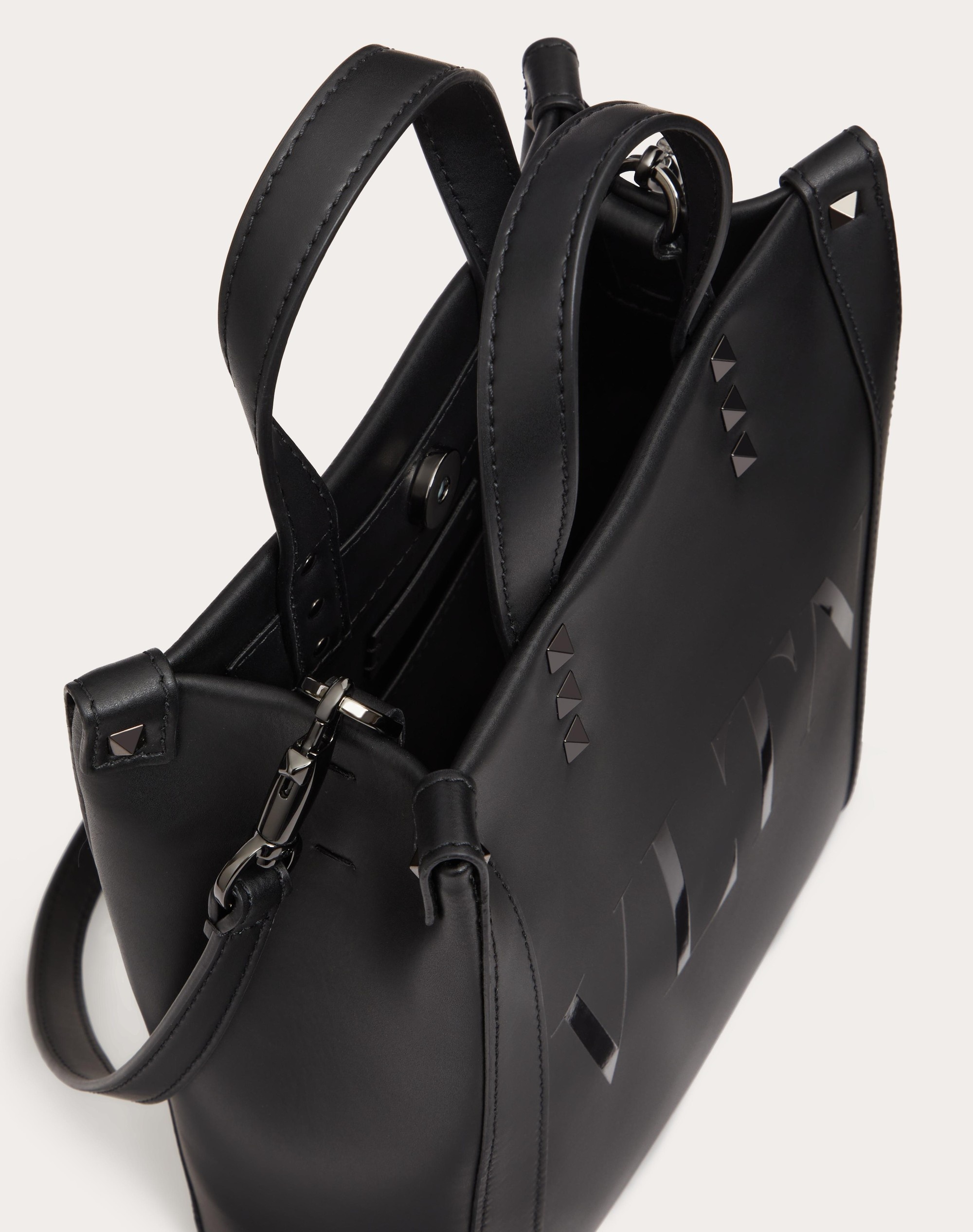 MINI VLTN LEATHER SHOPPER - 6