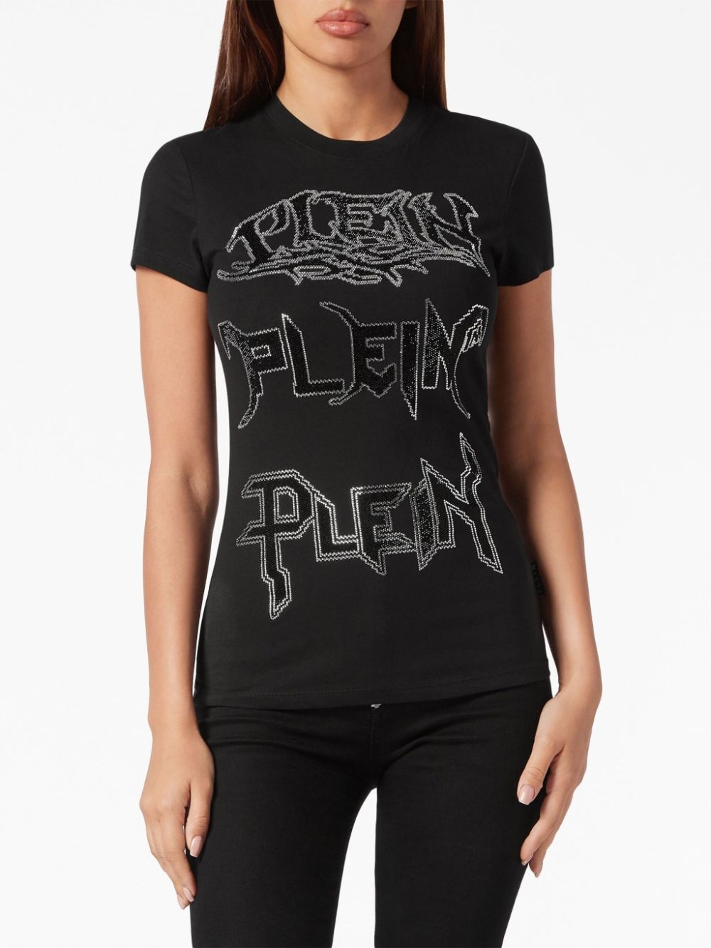 logo-embellished cotton T-shirt - 3