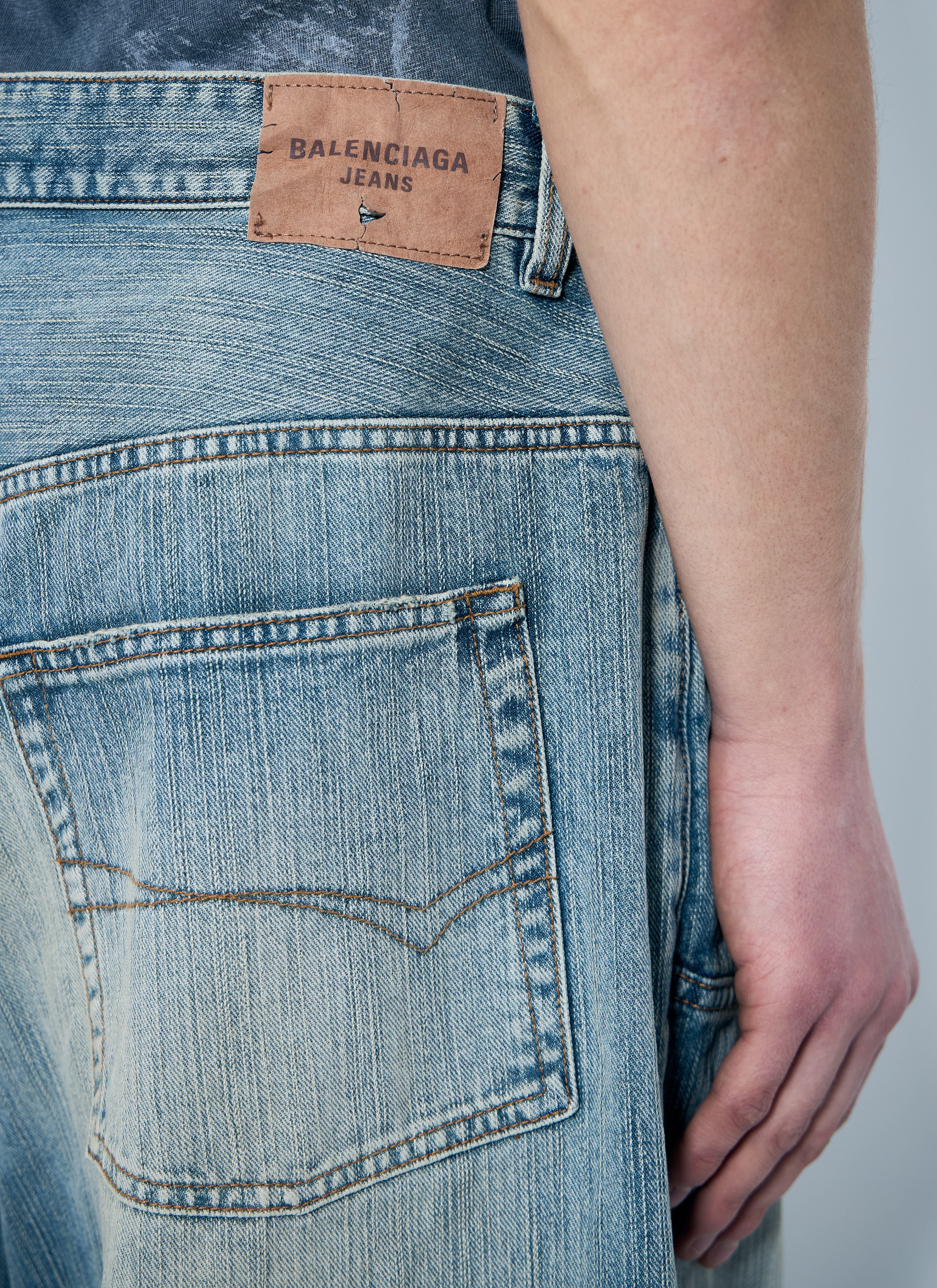 Baggy Panel Construction Jeans - 5