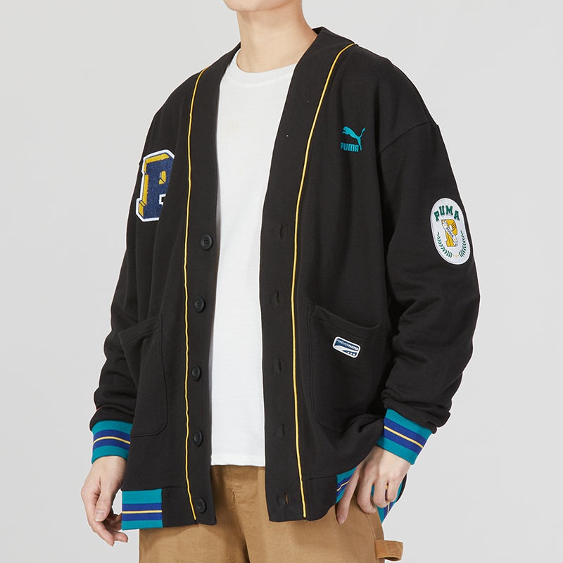 PUMA Team Badge V-neck Jacket 'Black' 677374-01 - 5