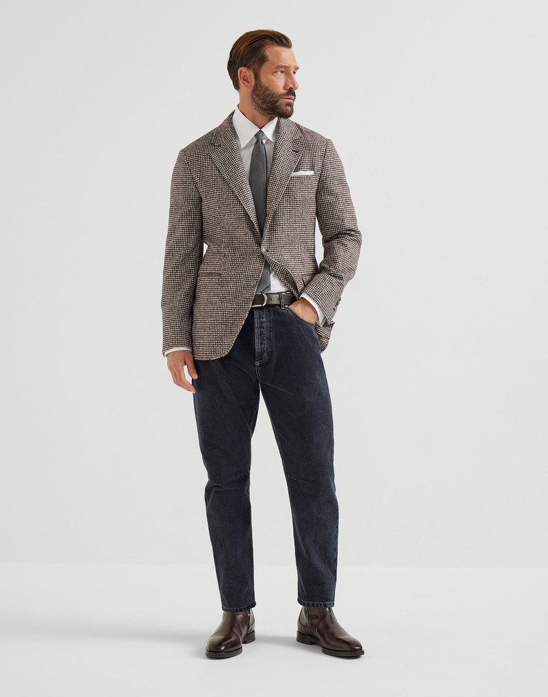 Shadow denim leisure fit five-pocket trousers 4