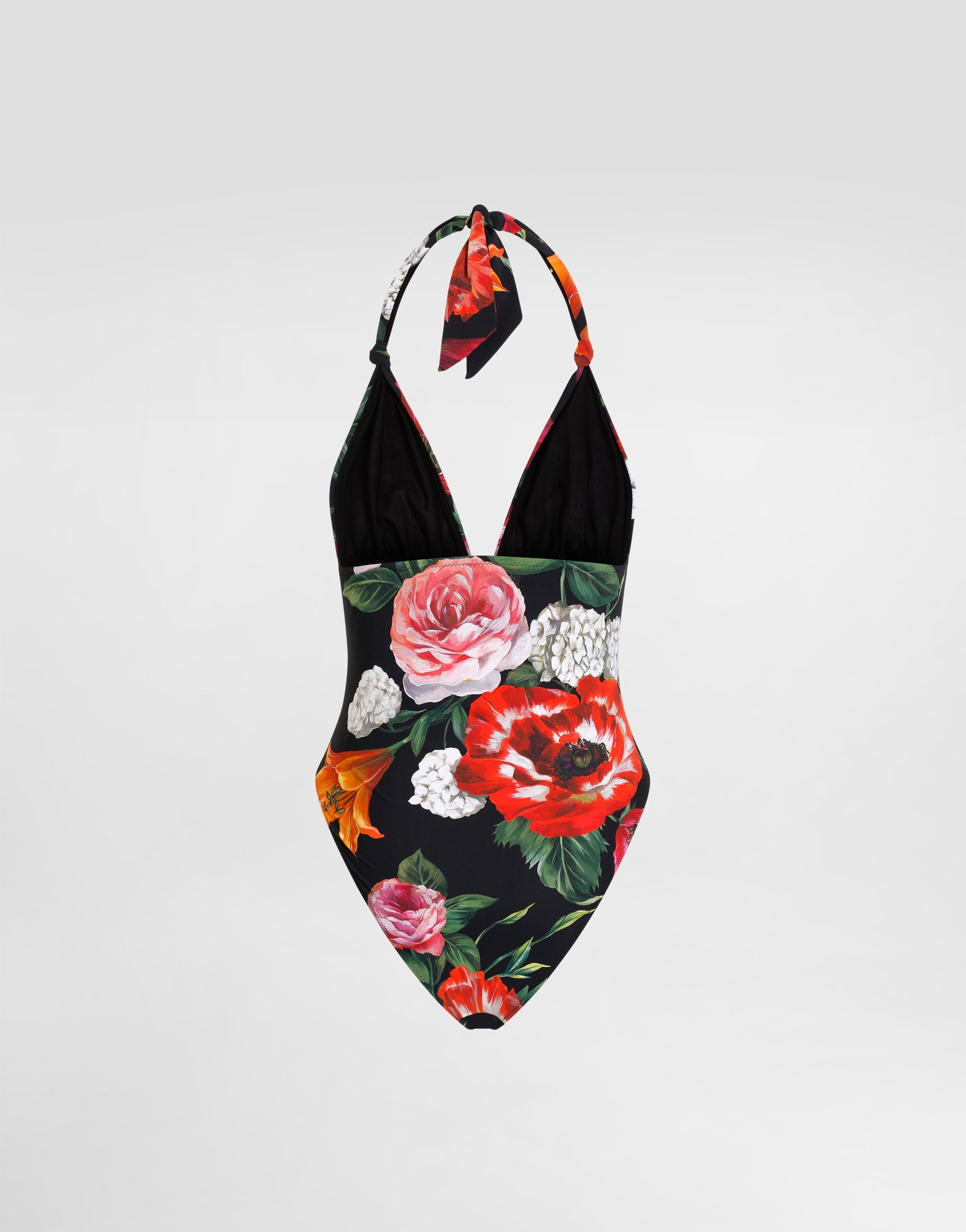 Flower-print one-piece swimsuit - 3