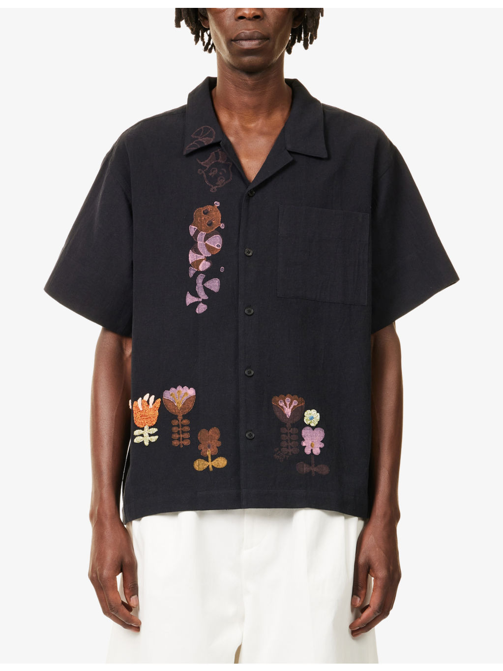 Greetings Printed Cotton-Blend Shirt - 3