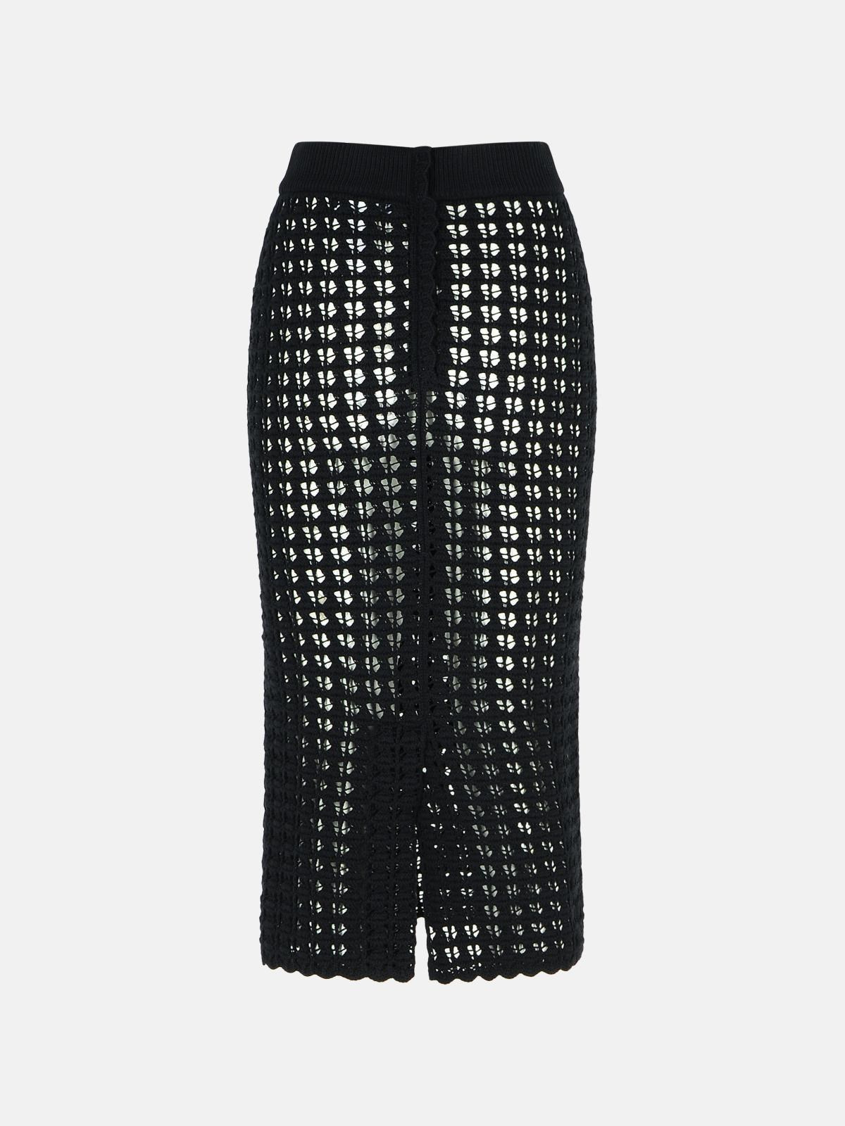 BLACK VIRGIN WOOL SKIRT - 3
