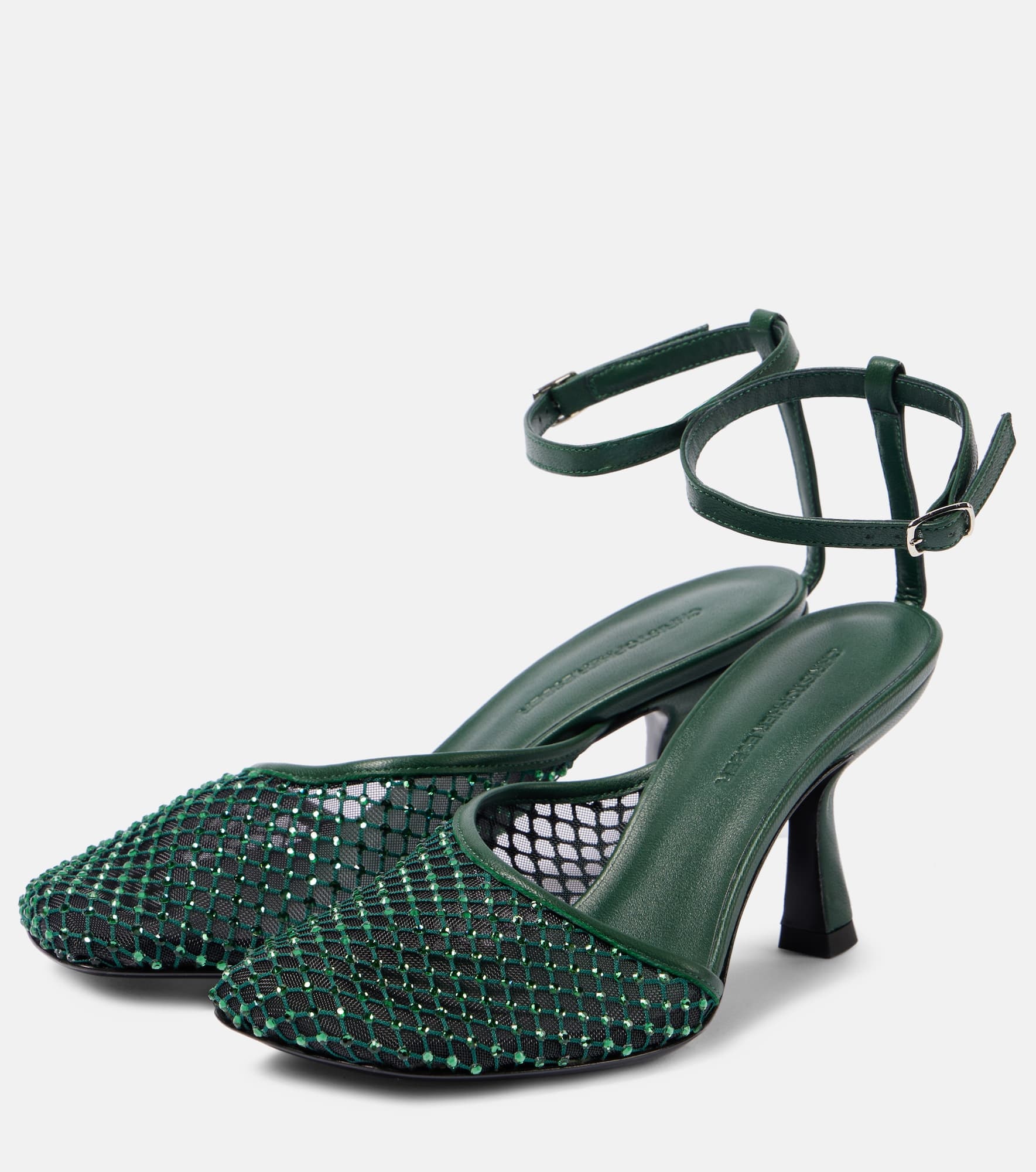Minette 80 crystal-embellished pumps - 2