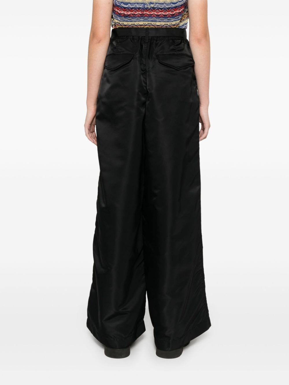 belted wide-leg trousers - 4