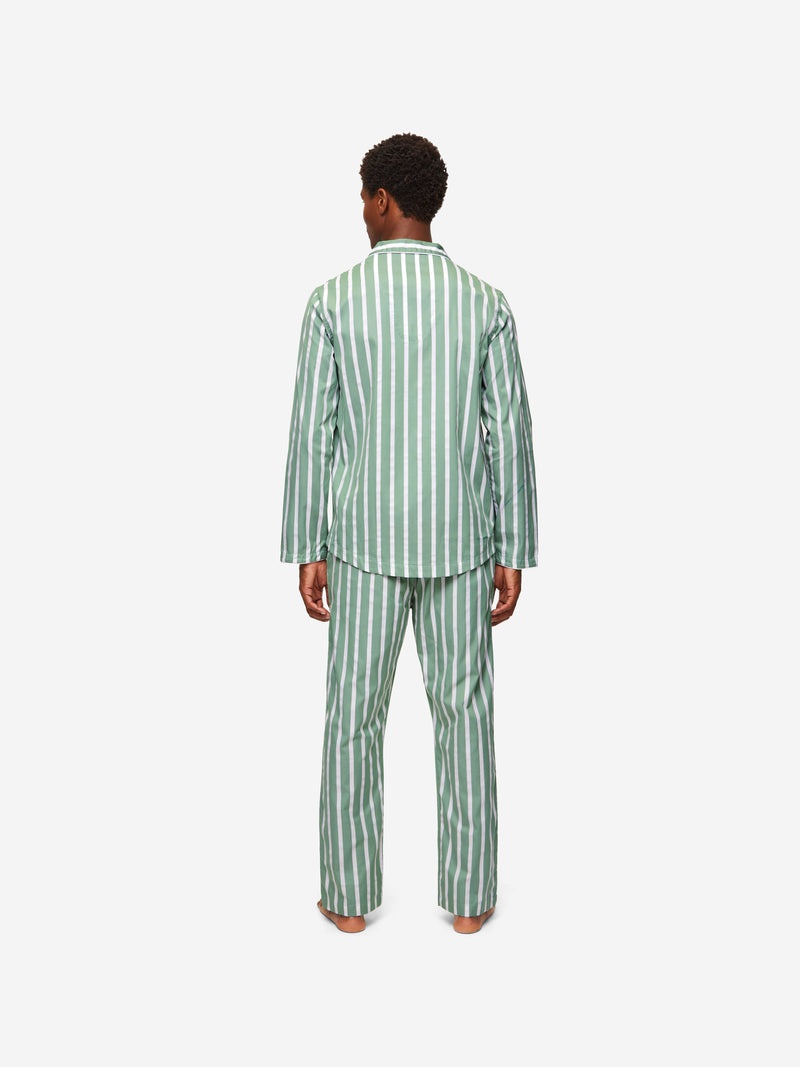 Men's Modern Fit Pyjamas Royal 219 Cotton Green - 7