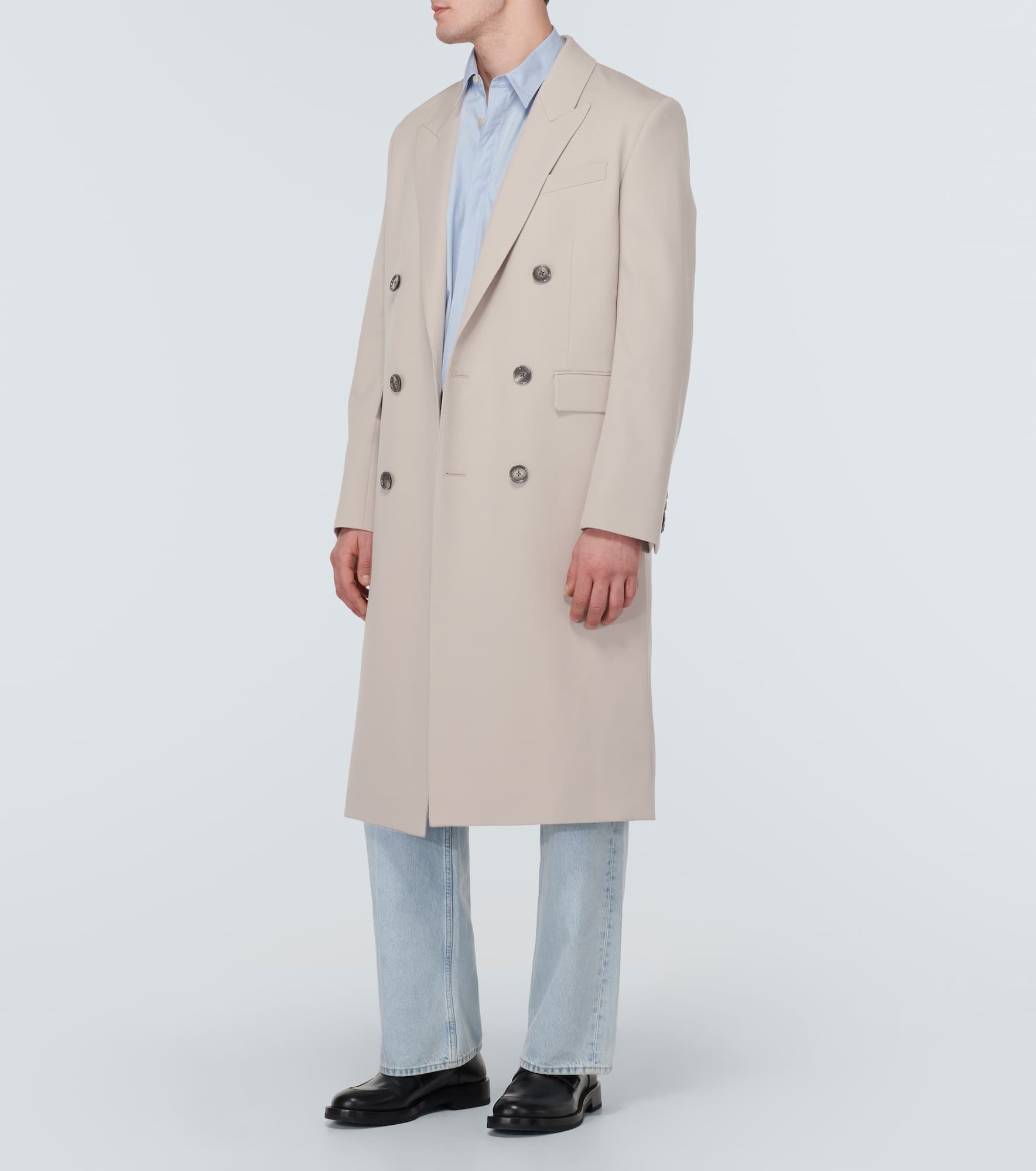 Virgin wool gabardine coat - 2