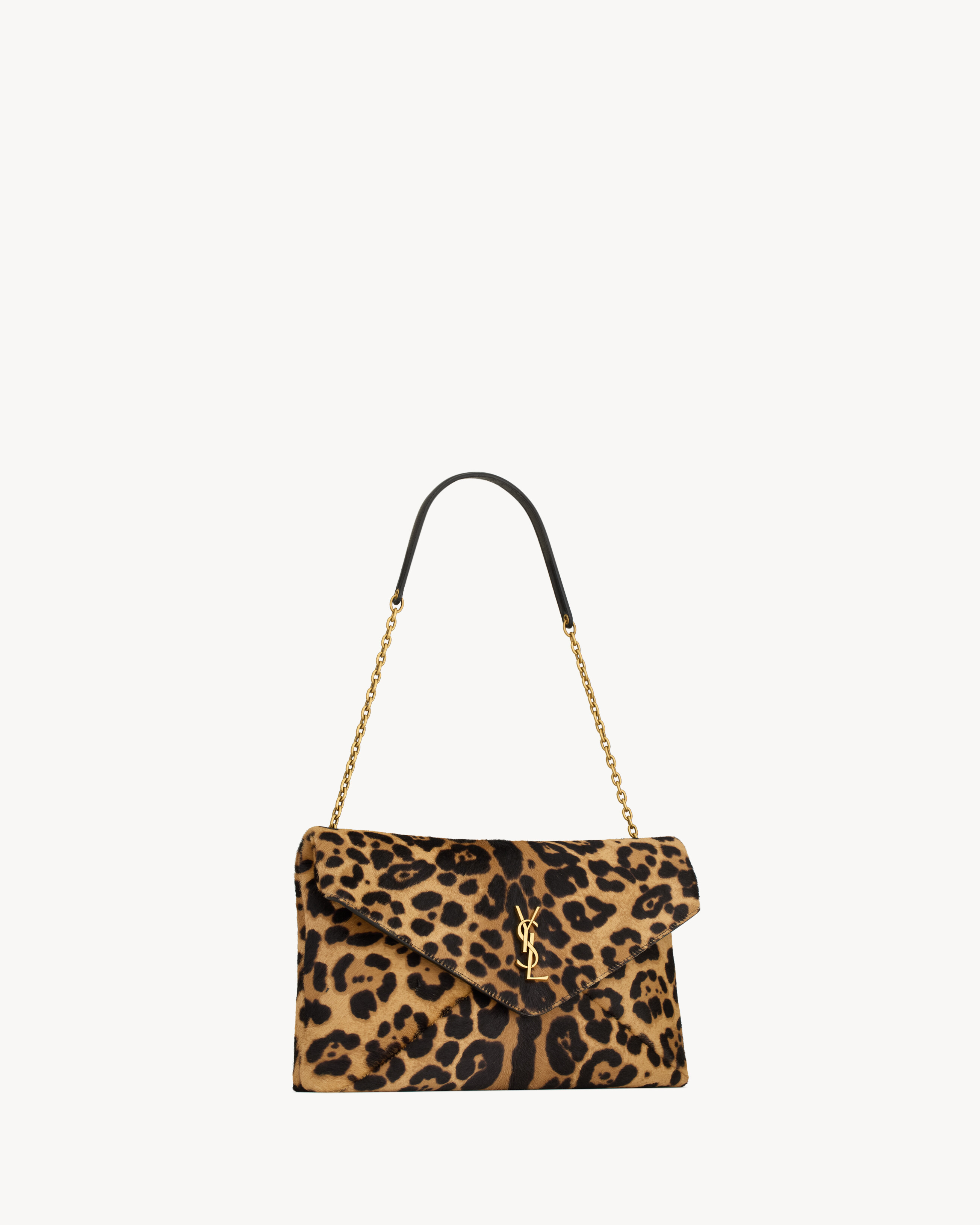 CASSANDRE LARGE POUCH ON CHAIN IN PONY HAIR LEATHER - 5