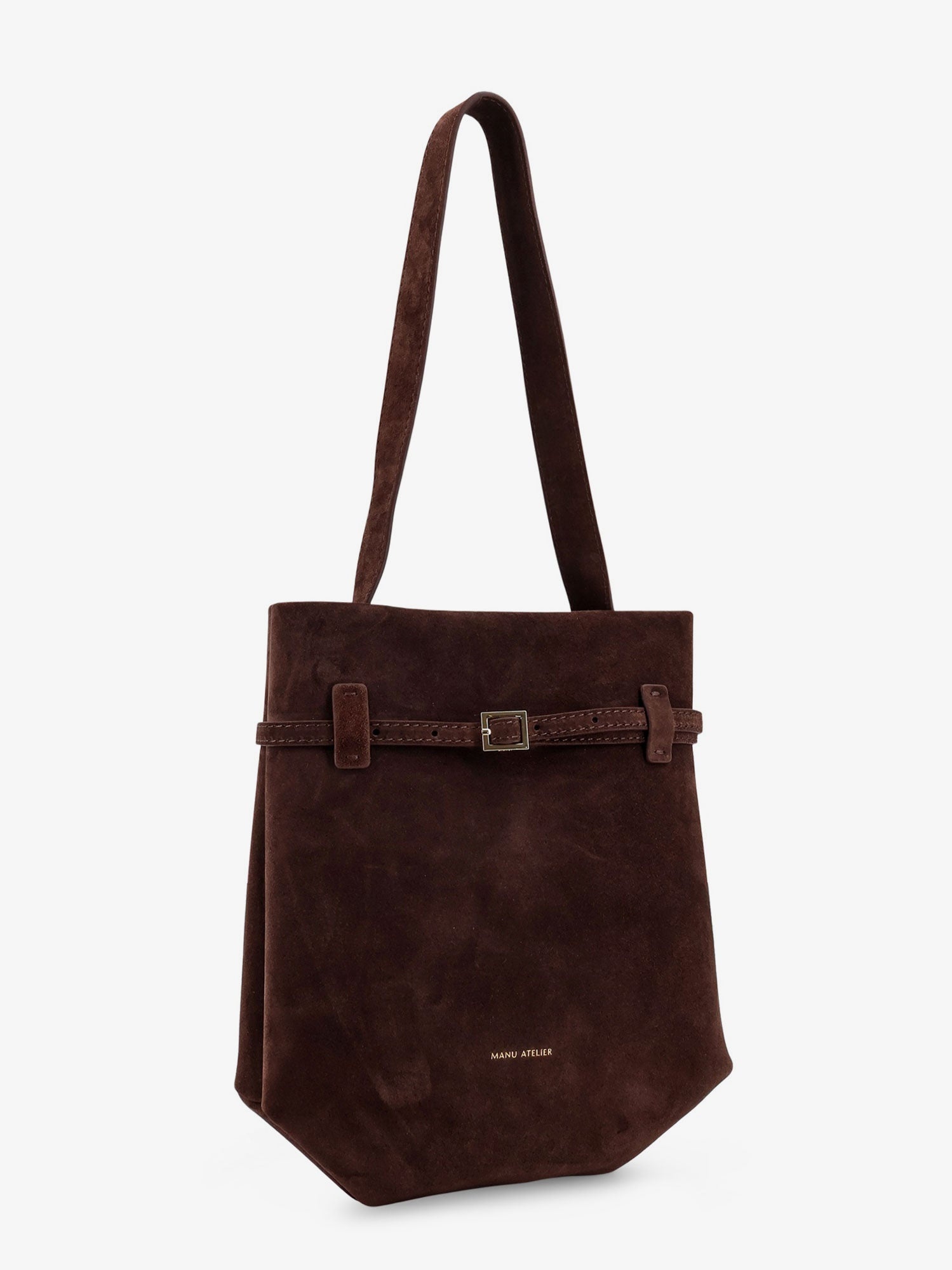 MANU ATELIER - Manu Atelier Mini Tote Du Jour Suede Shoulder Bag - 3