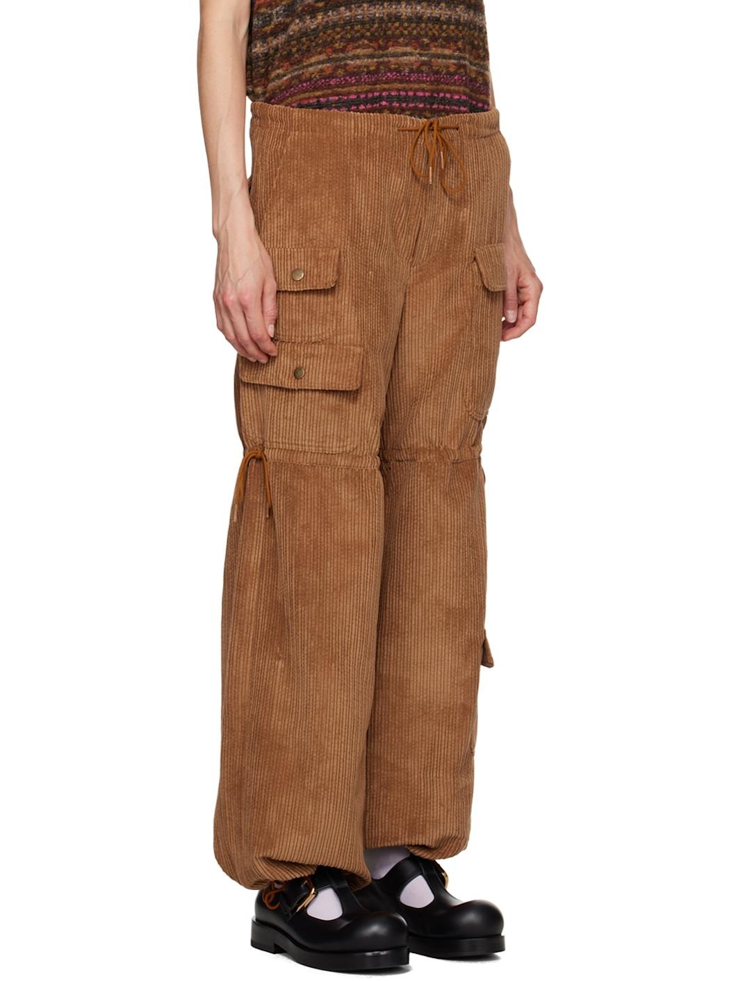 Tan Drawstring Trousers - 2
