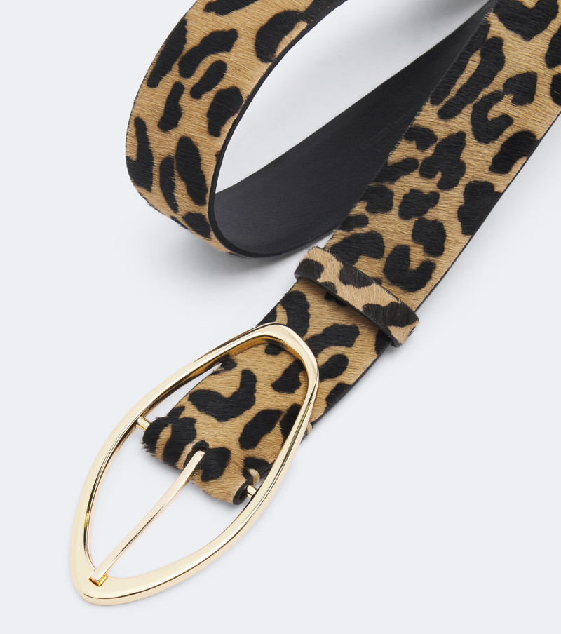 Grumeti leopard-print calf hair belt 3