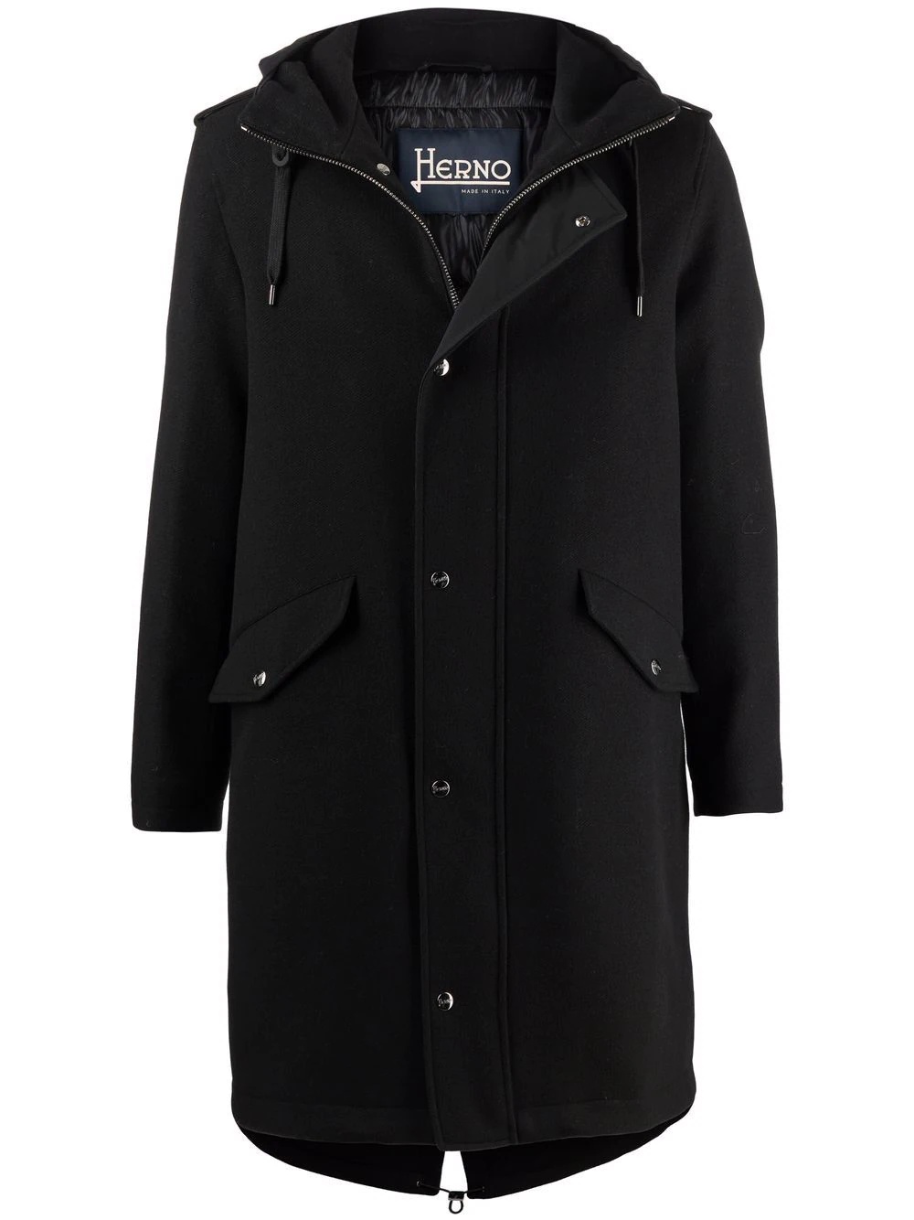 single-breasted wool coat - 1