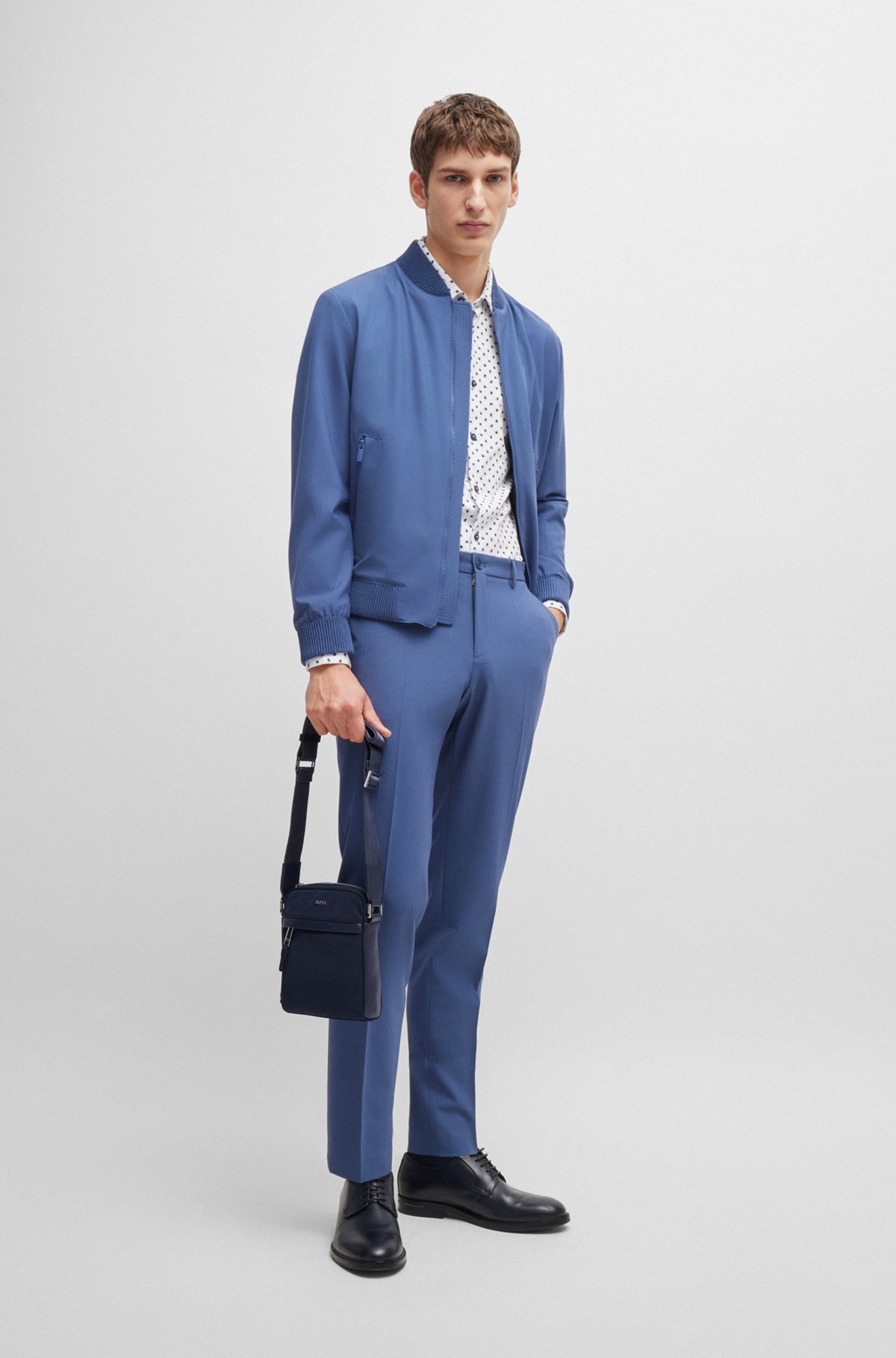 STRUCTURED-MATERIAL REPORTER BAG WITH LOGO LETTERING 3