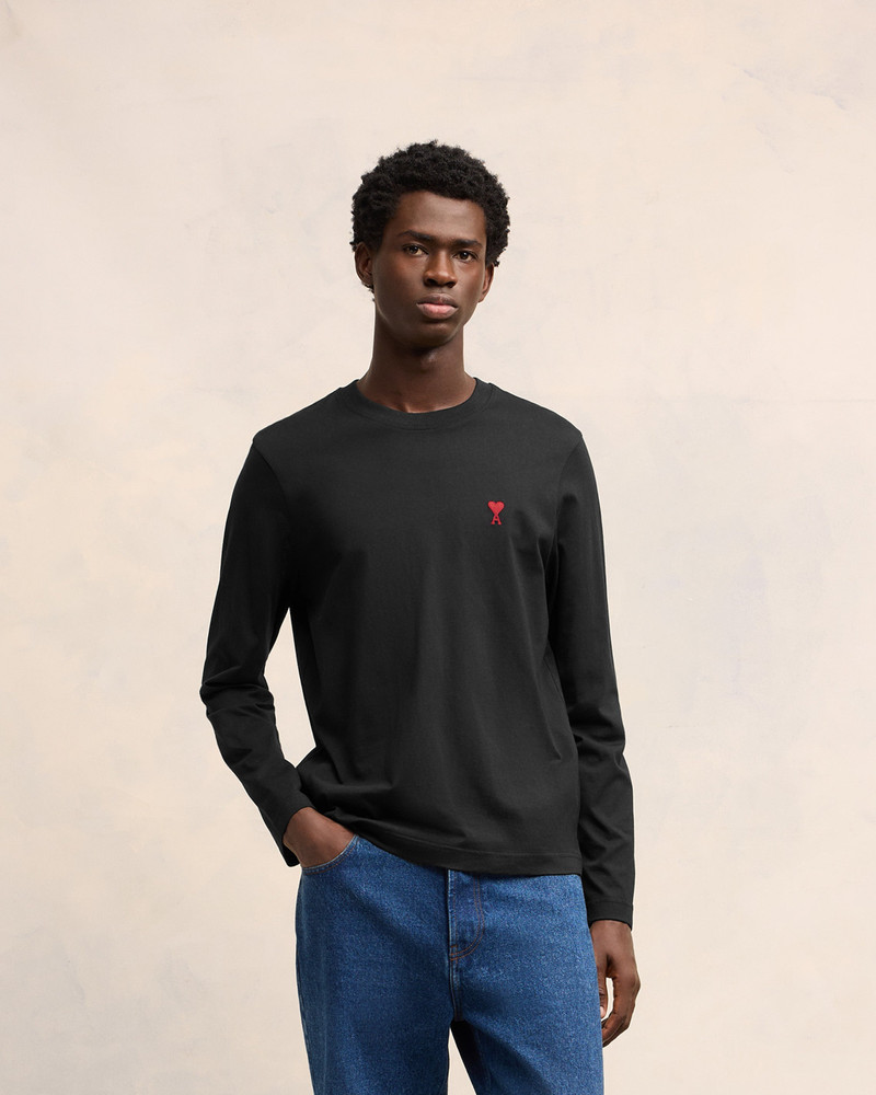 AMI Paris RED AMI DE COEUR LONG SLEEVES T-SHIRT outlook