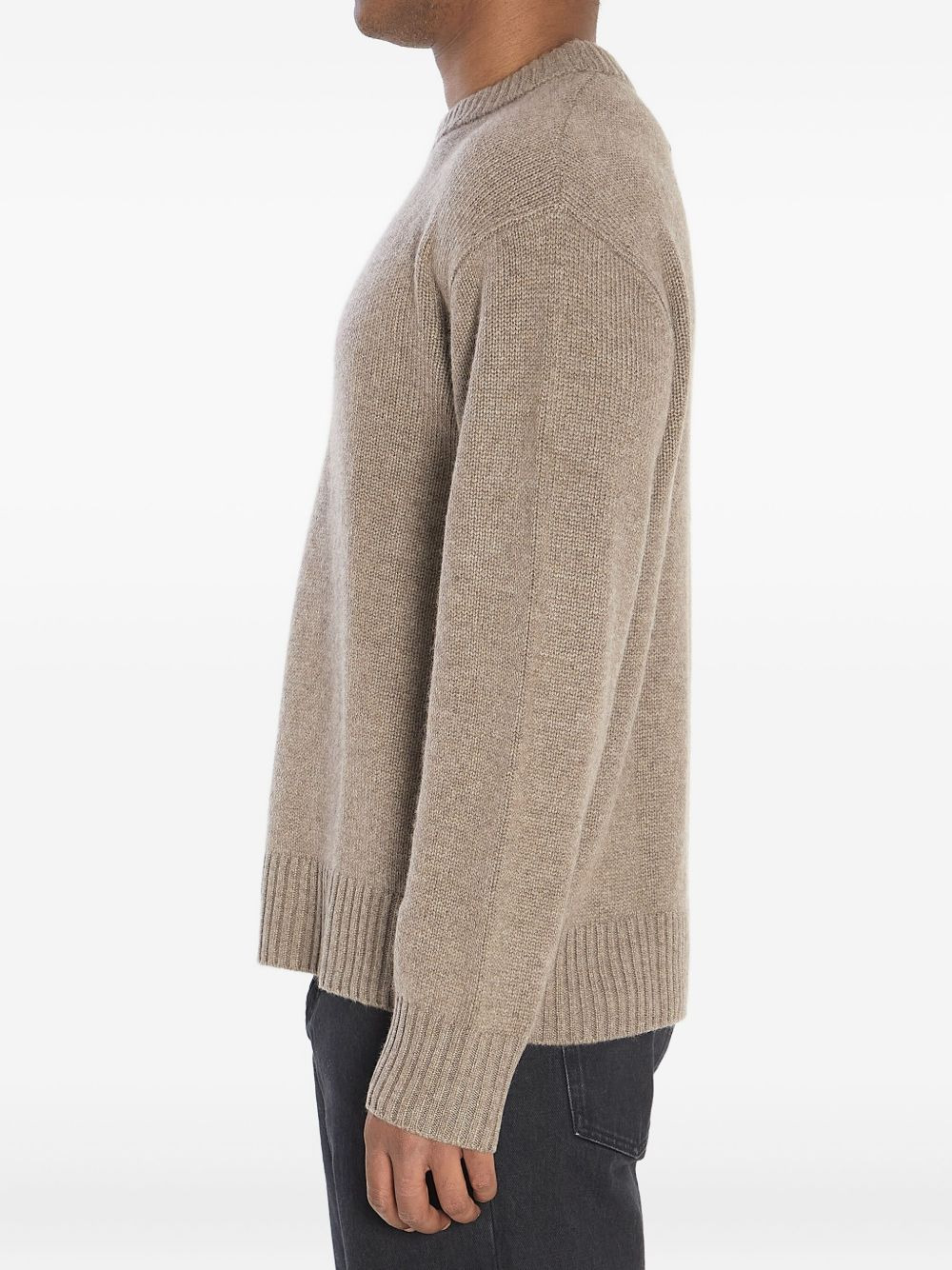 crew-neck ribbed cashmere sweater - 3
