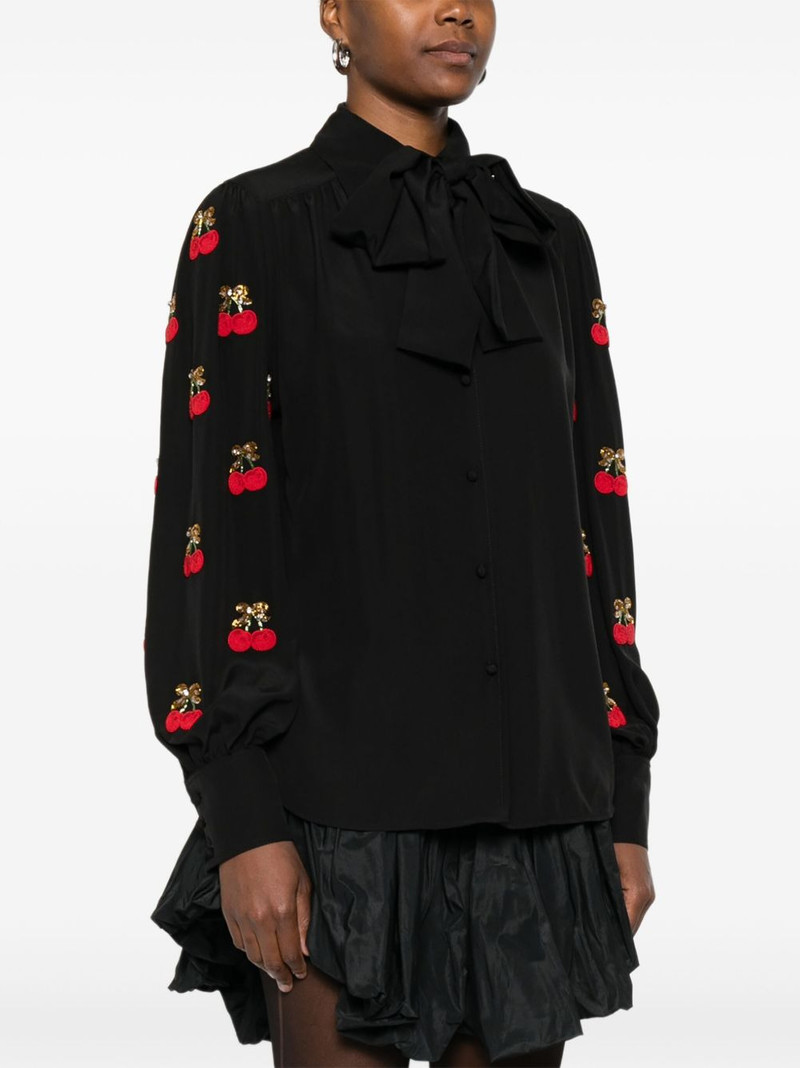 cherry-embellished bow blouse 4