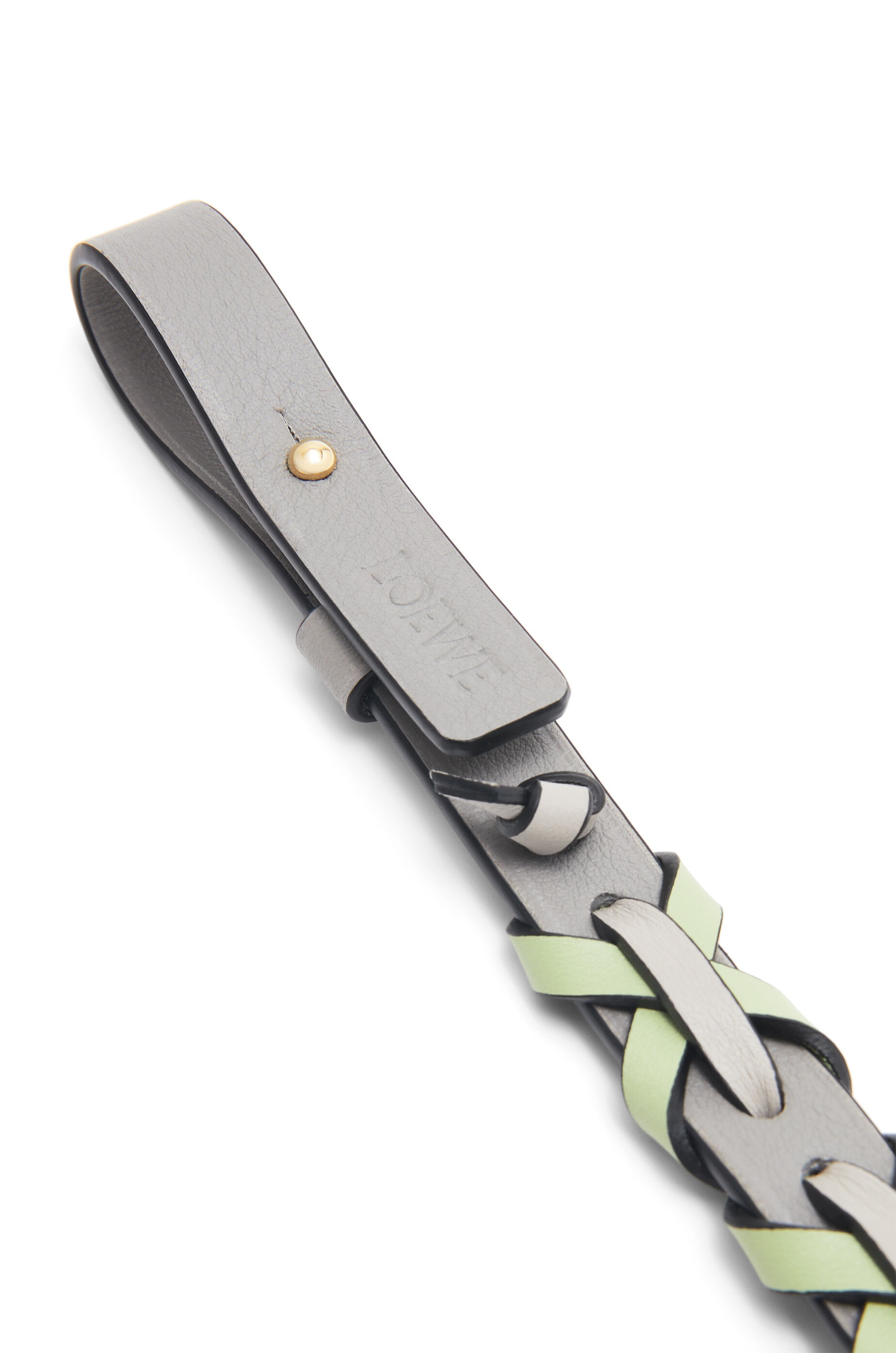 Thin cross braided strap in calfskin - 3