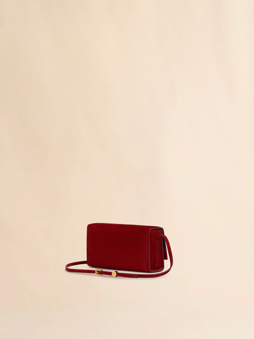RED SUEDE VHS E/W CLUTCH - 3