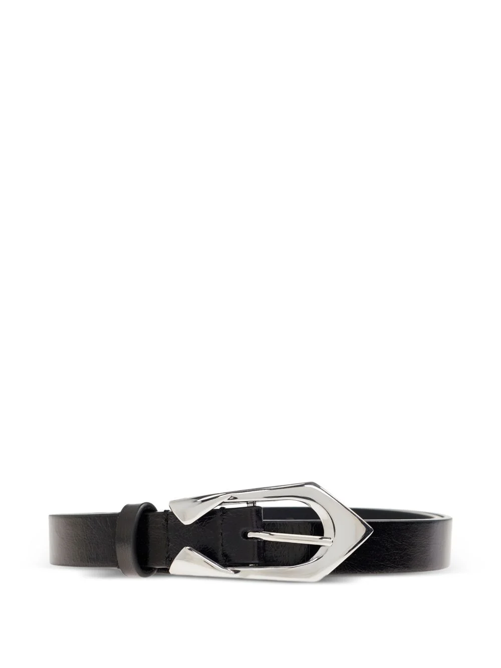buckle-fastening leather belt - 1