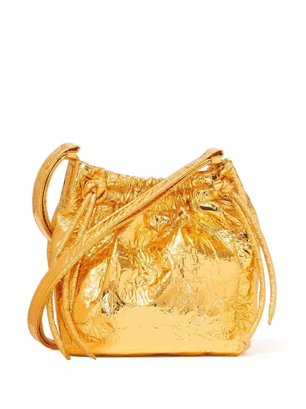 metallic drawstring pouch bag - 5