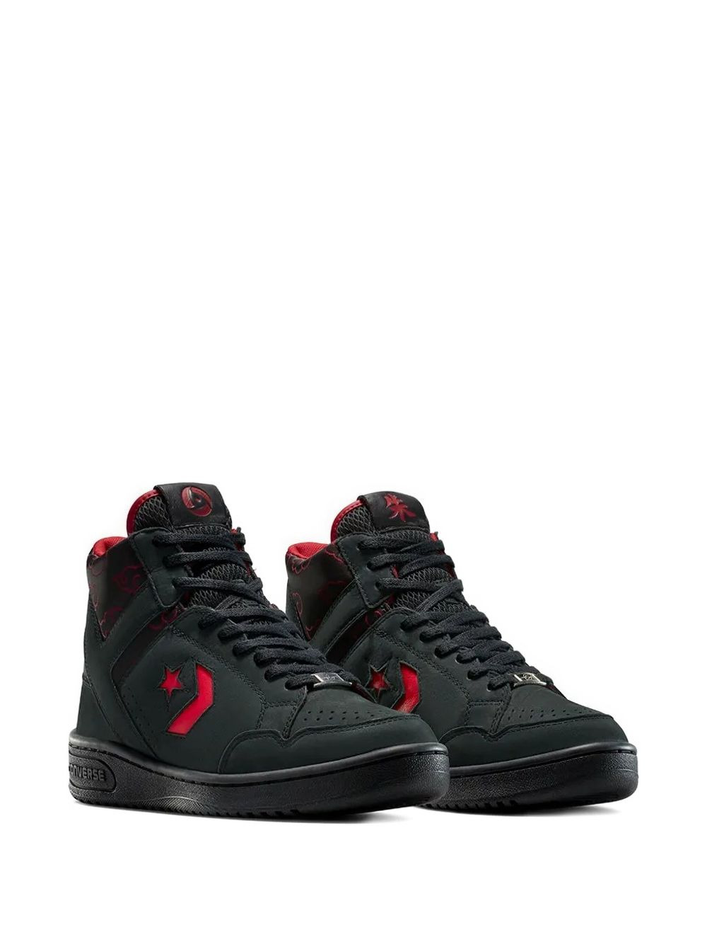 cloud-print star sneakers - 2