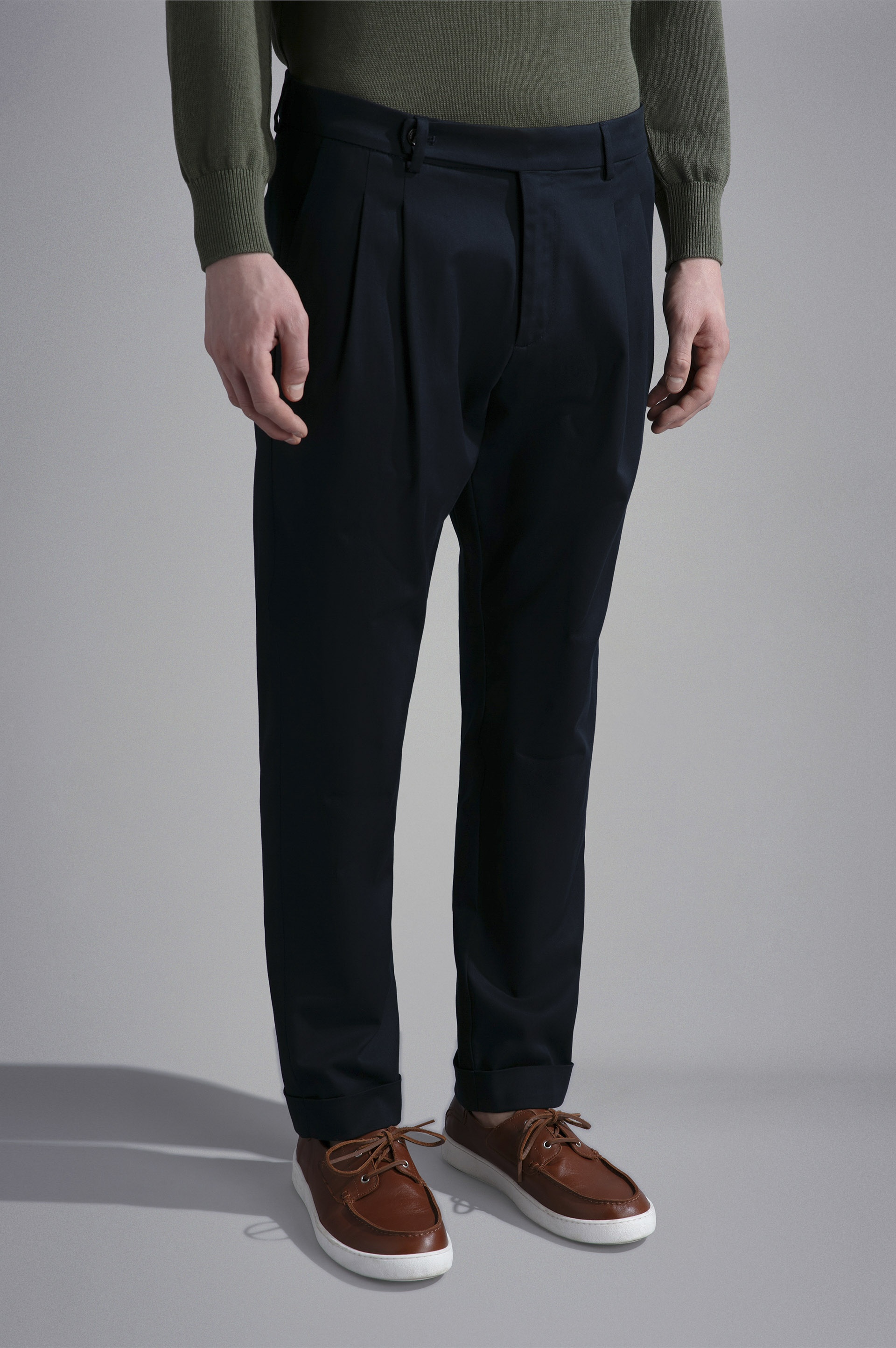 COTTON STRETCH CHINO TROUSERS - 6