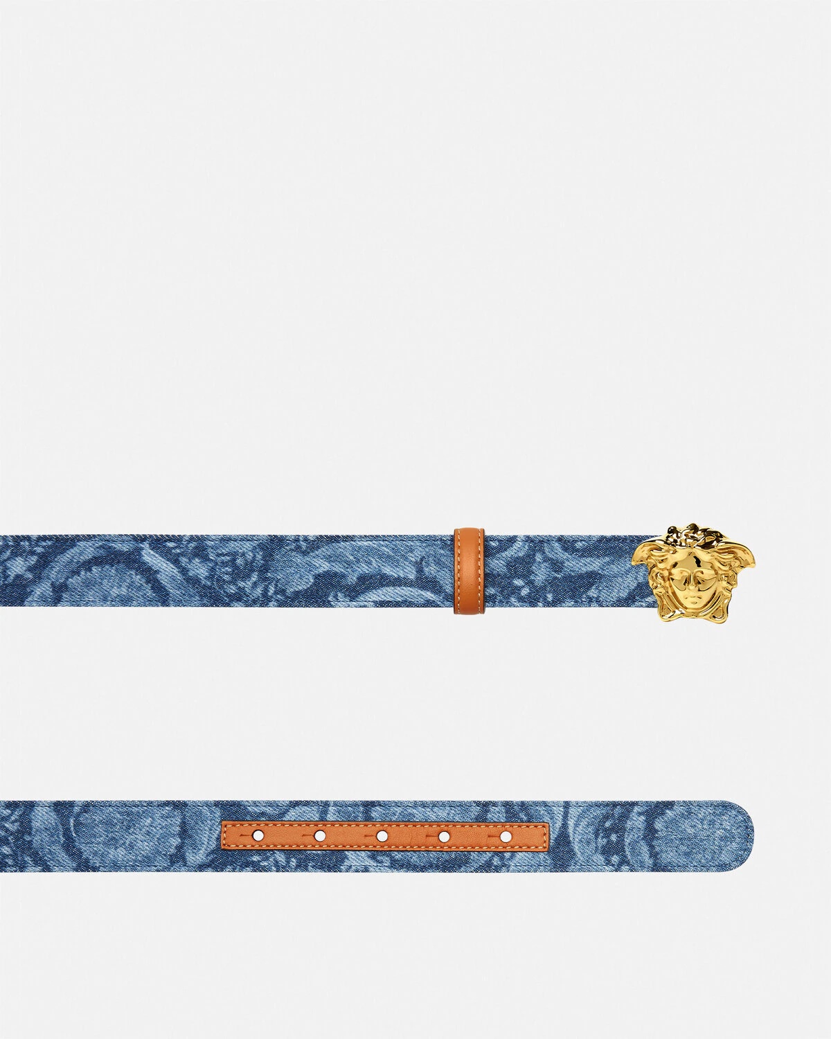 La Medusa Barocco Denim Belt 3 cm - 2