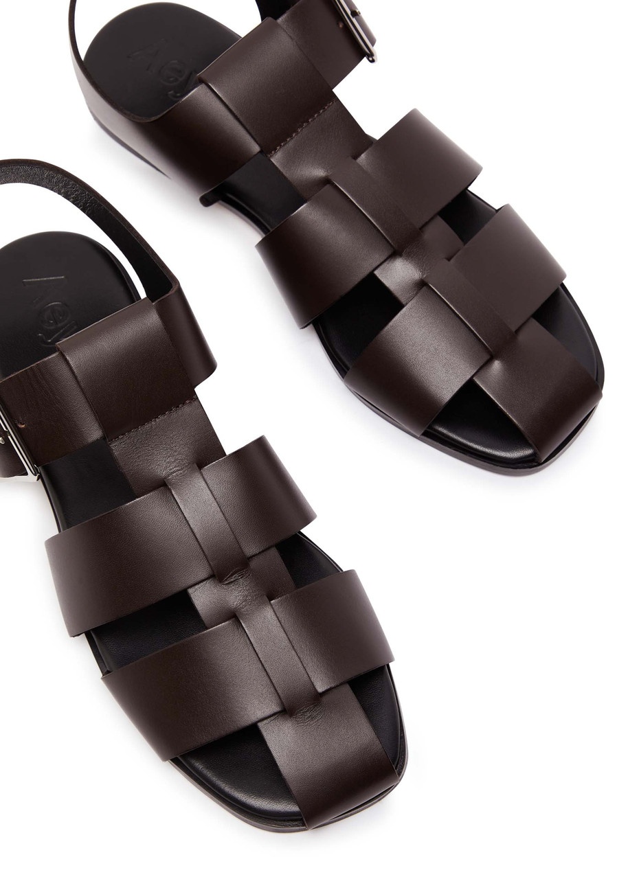 Aeyde Whit Leather Fisherman Sandals - 3