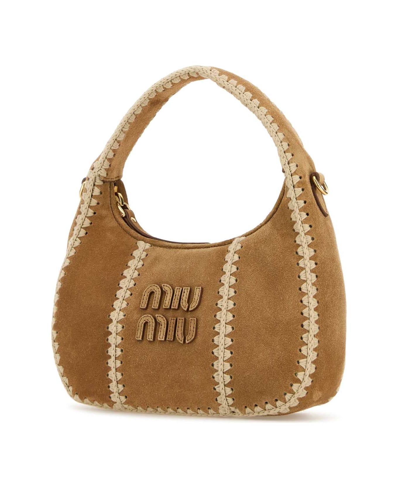 Beige Suede Handbag - 2