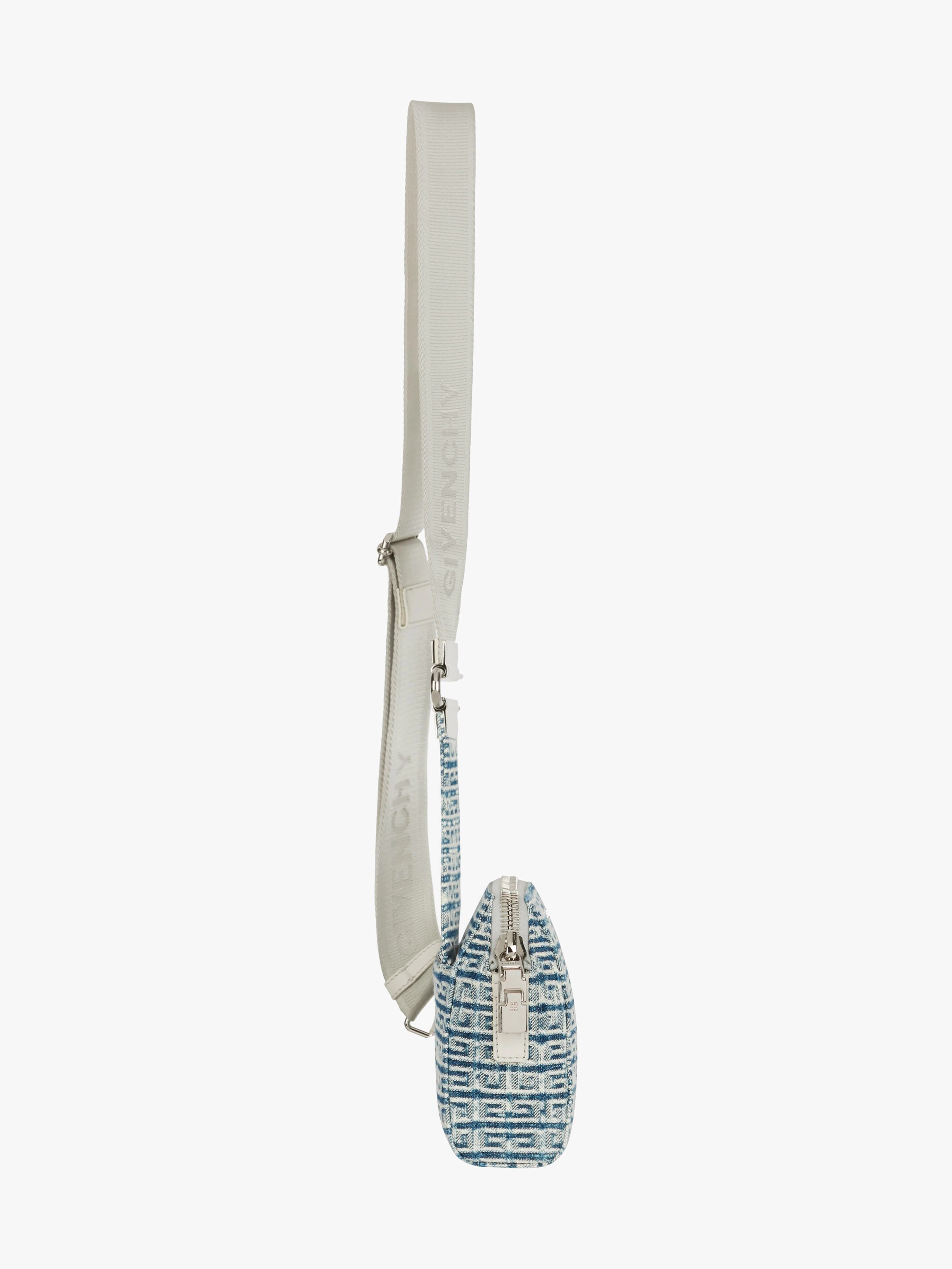 SMALL ANTIGONA CROSS BODY BAG IN 4G BLEACHED DENIM - 3