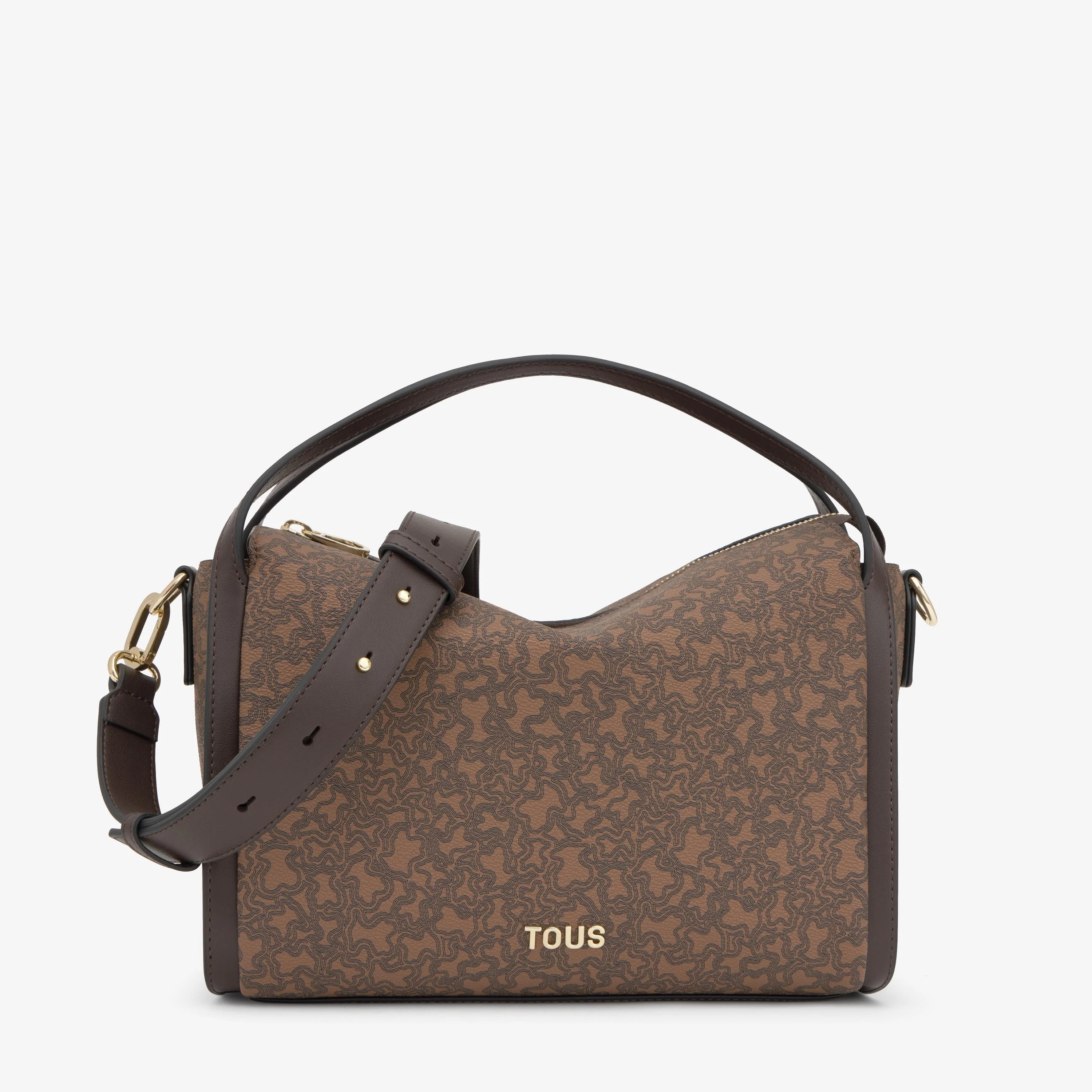 Medium brown City bag TOUS Kaos Mini Lines - 1