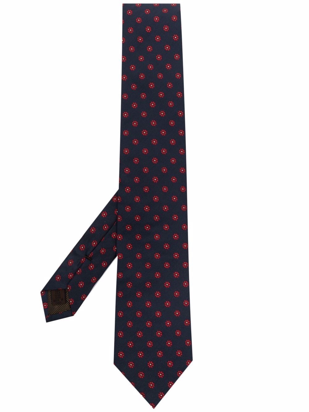 floral jacquard silk tie - 1