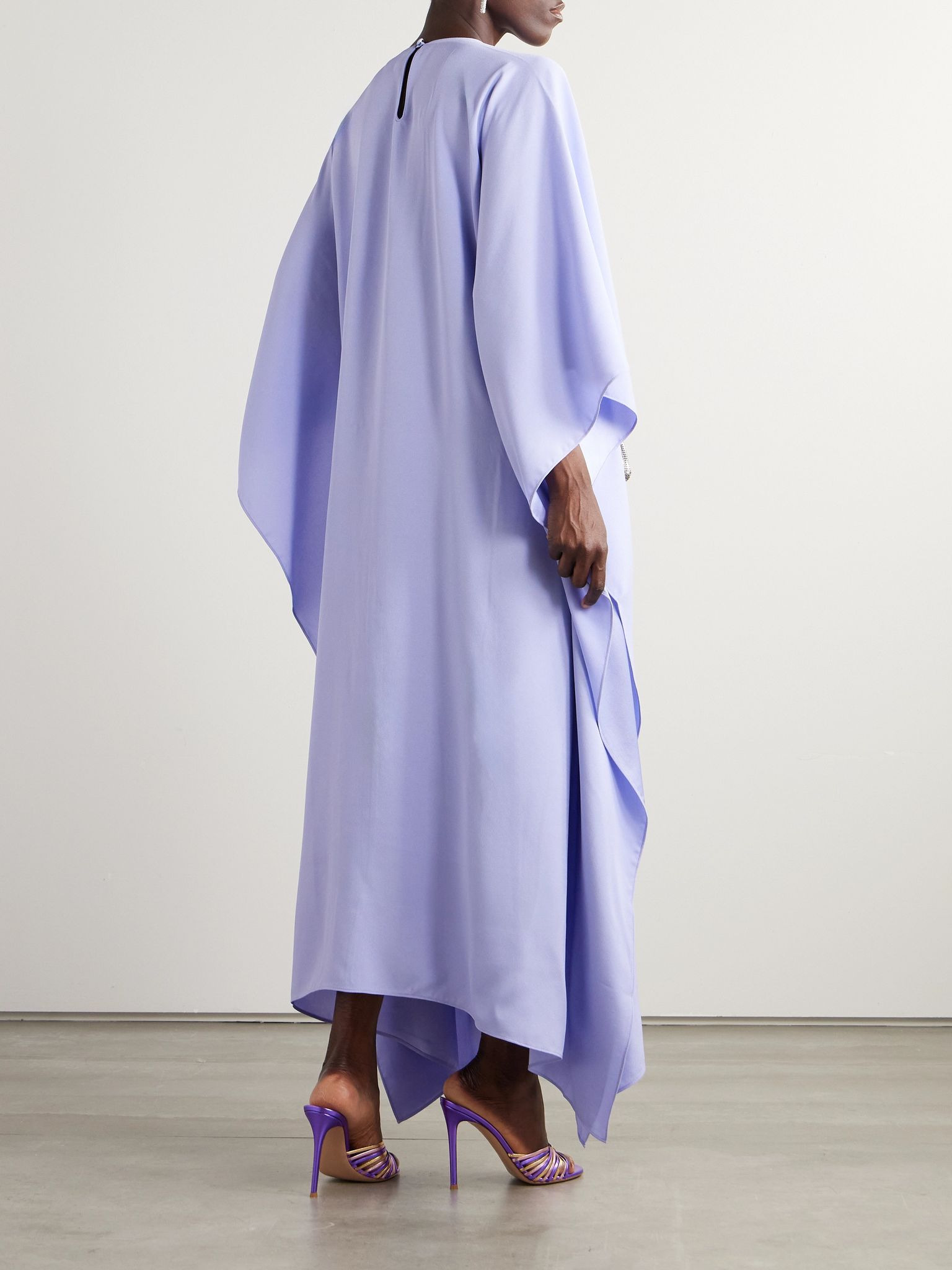 Carthage crystal-embellished crepe gown Lavender - 3