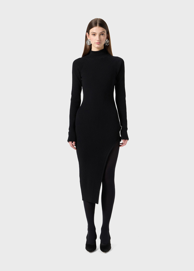 Blumarine MIDI KNIT DRESS WITH BUCKLES outlook
