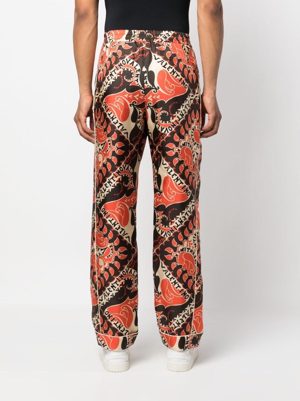 abstract-print pajama trousers - 4