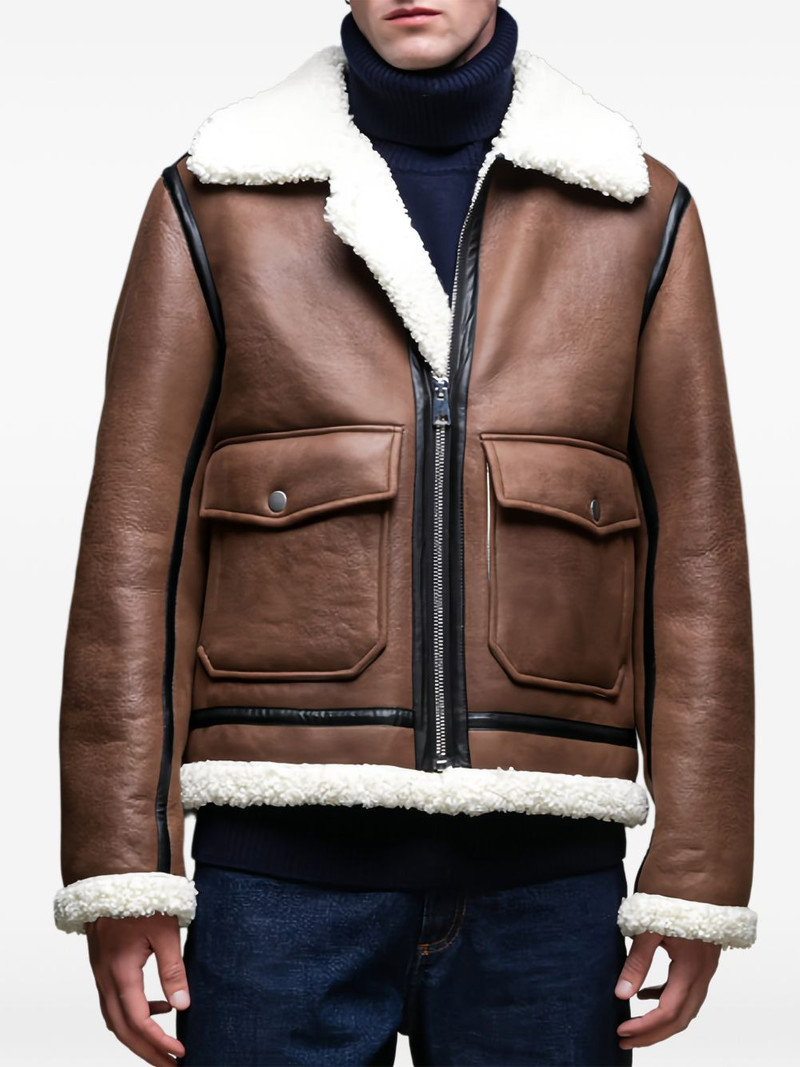 A.P.C. shearling-trim jacket outlook