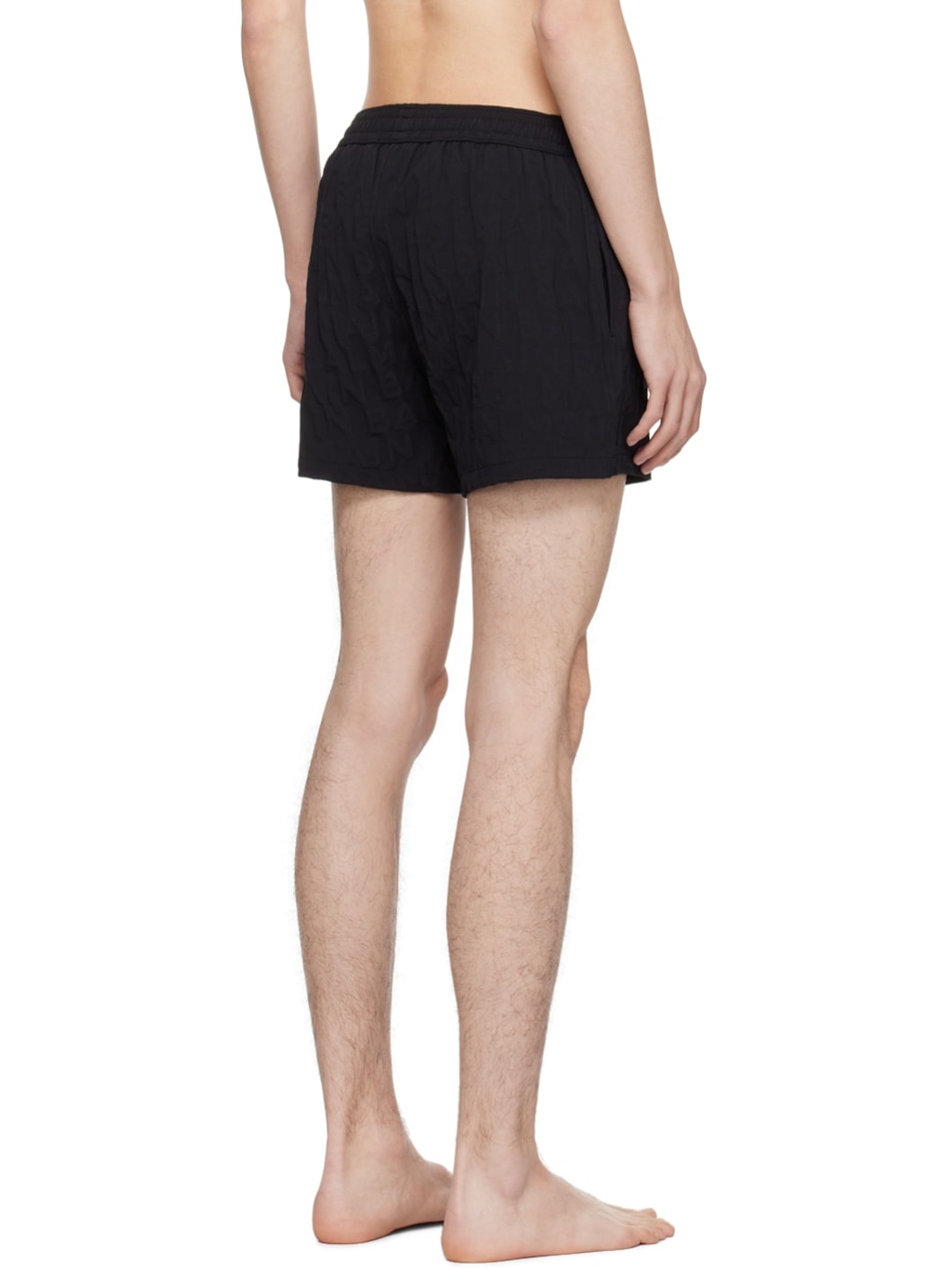 Black Jacquard Swim Shorts - 3