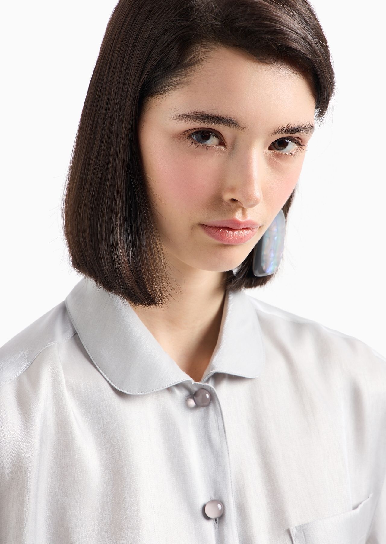 Shirt in trilobal fabric with patch pocket - 5