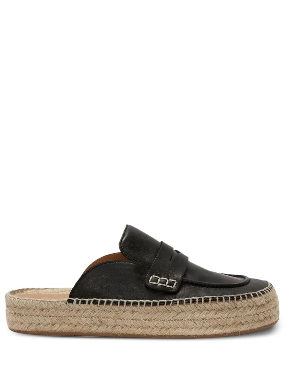 espadrille leather mules - 1