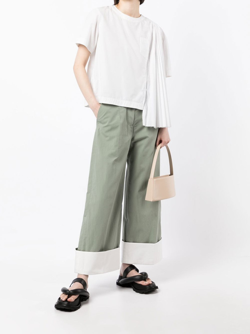 LOW CLASSIC wide-leg turn-up trousers outlook