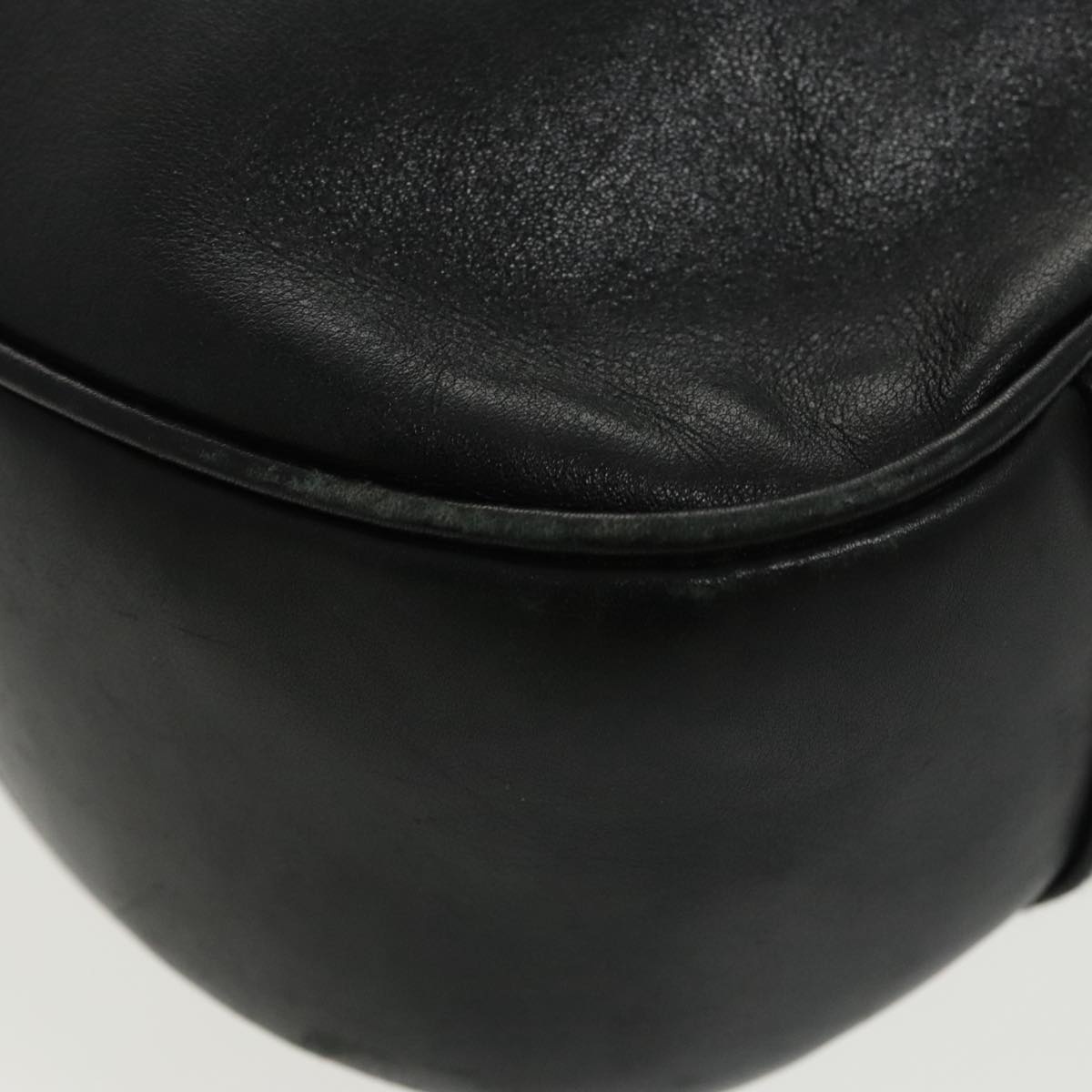 GUCCI Bamboo Hand Bag Leather Black Gold 001 001 - 15