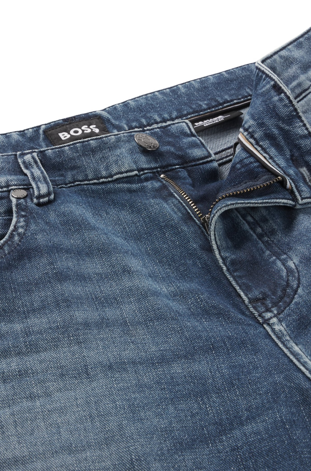 MAINE REGULAR-FIT JEANS IN SUPER-SOFT BLUE DENIM - 6